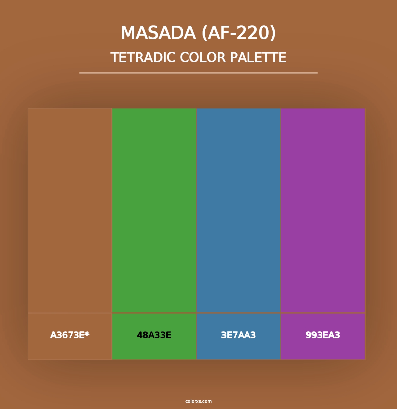 Masada (AF-220) - Tetradic Color Palette