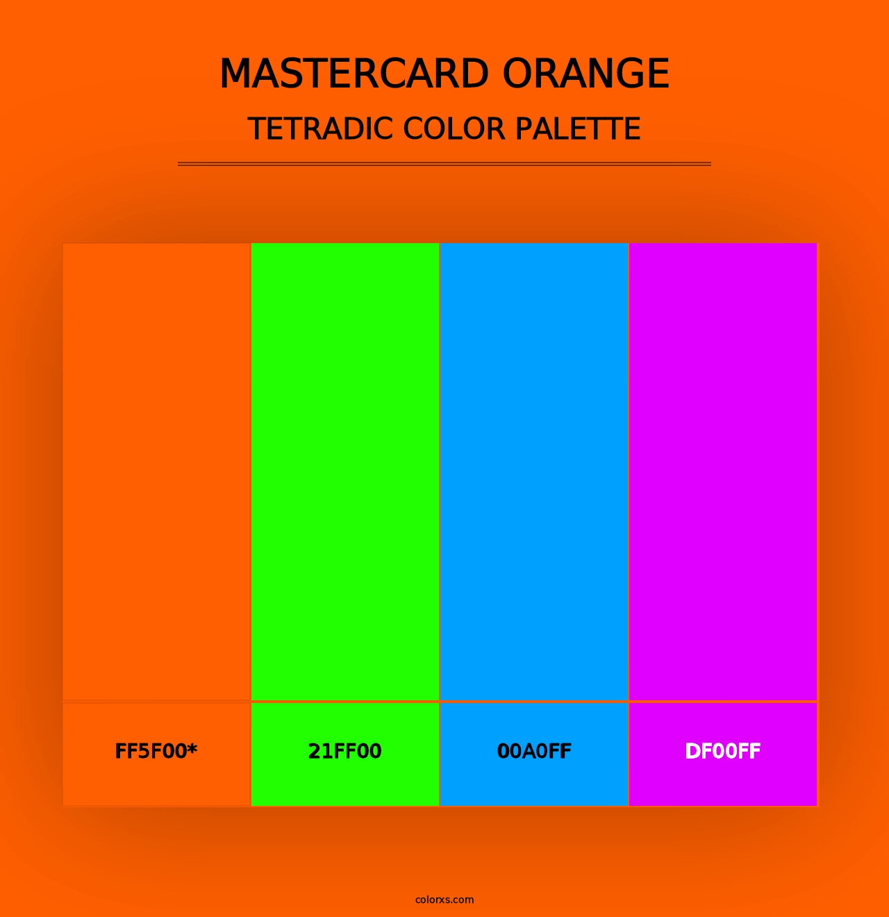 Mastercard Orange - Tetradic Color Palette