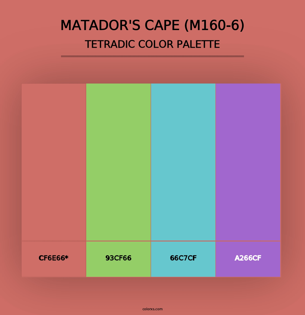 Matador'S Cape (M160-6) - Tetradic Color Palette