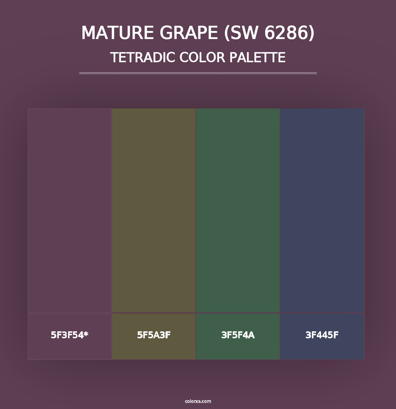 Mature Grape (SW 6286) - Tetradic Color Palette