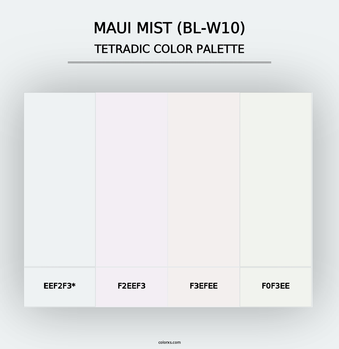 Maui Mist (BL-W10) - Tetradic Color Palette