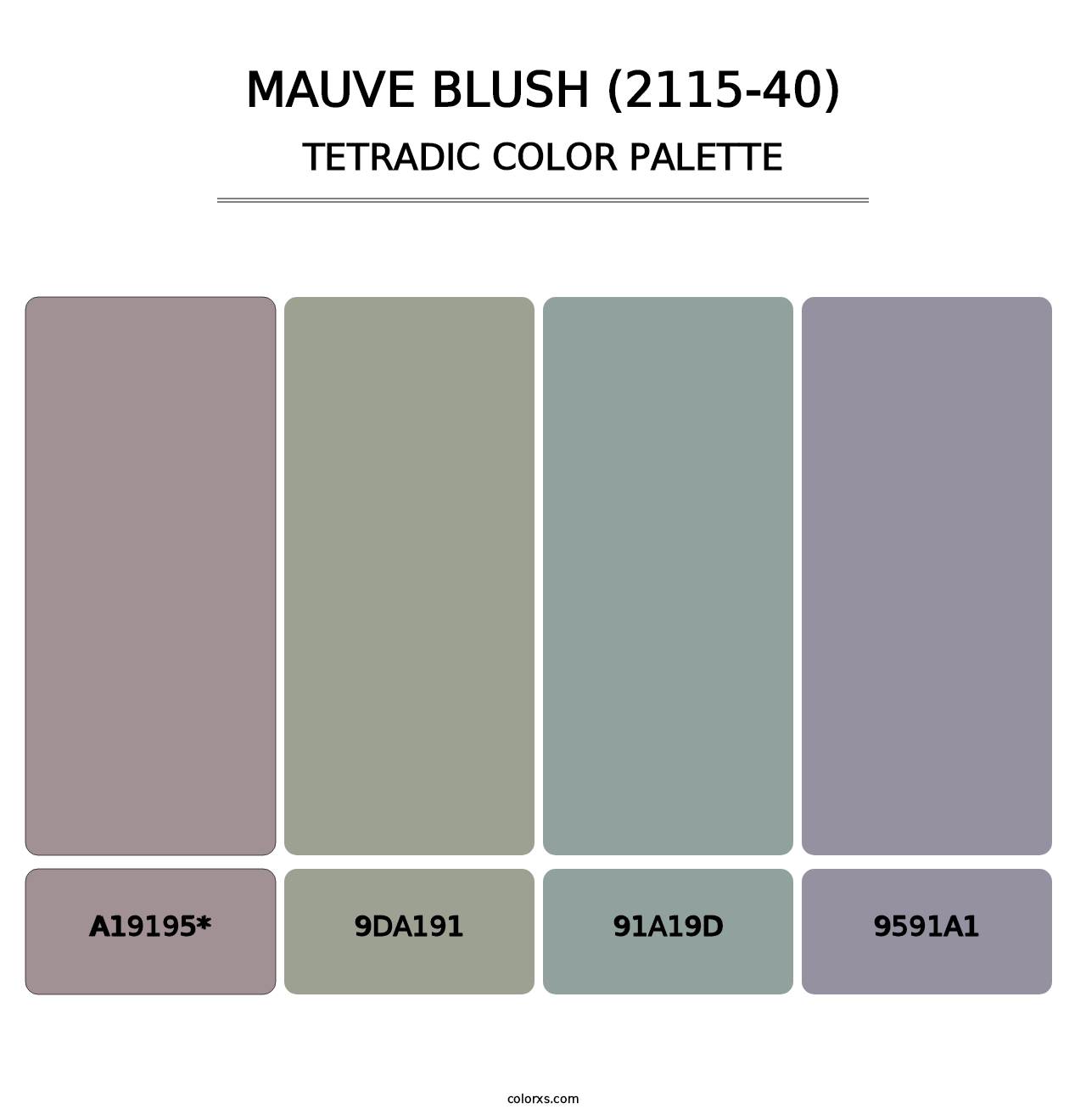 Mauve Blush (2115-40) - Tetradic Color Palette