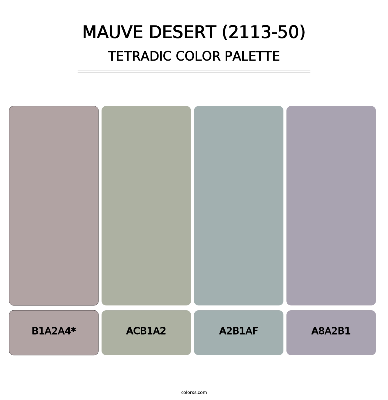 Mauve Desert (2113-50) - Tetradic Color Palette