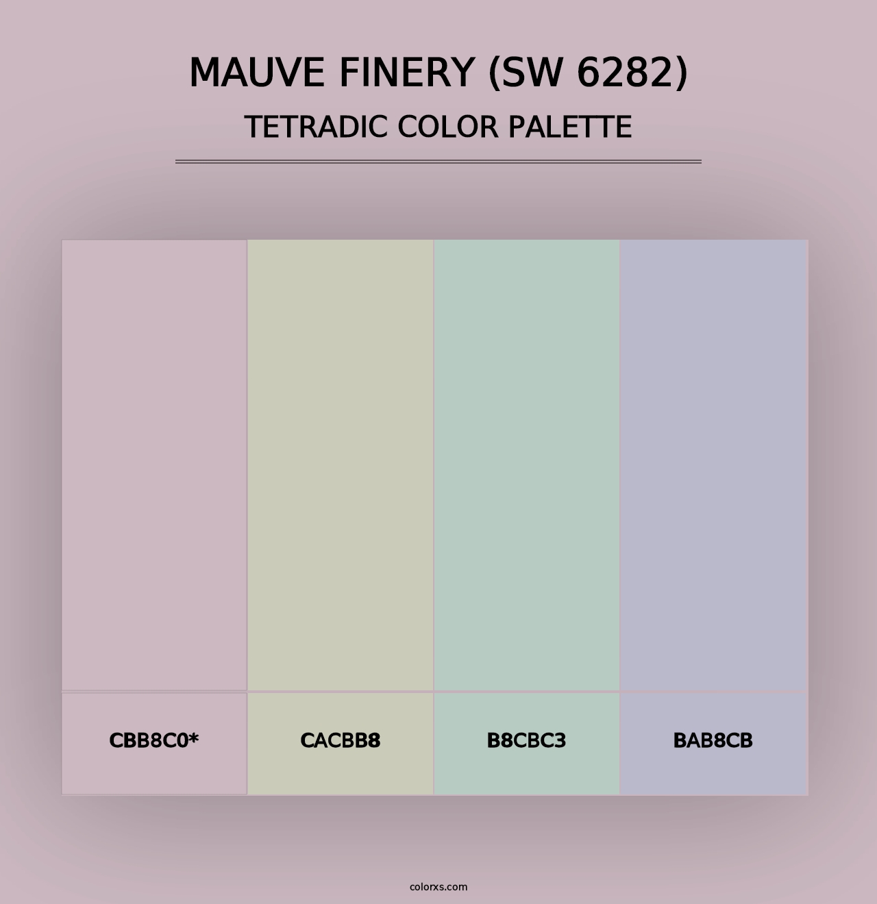 Mauve Finery (SW 6282) - Tetradic Color Palette