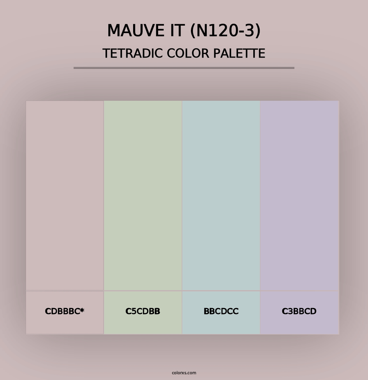 Mauve It (N120-3) - Tetradic Color Palette