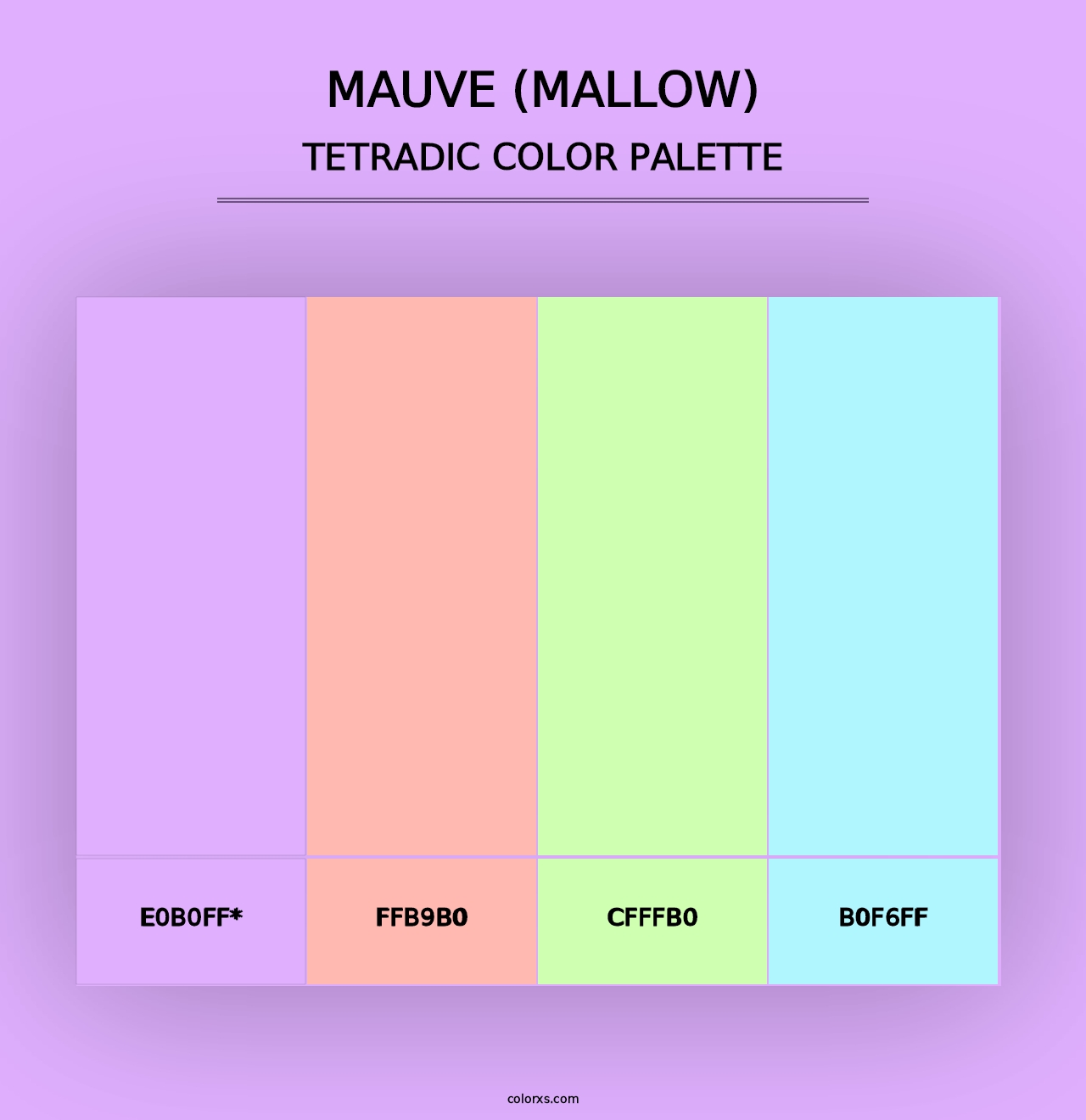 Mauve (Mallow) - Tetradic Color Palette