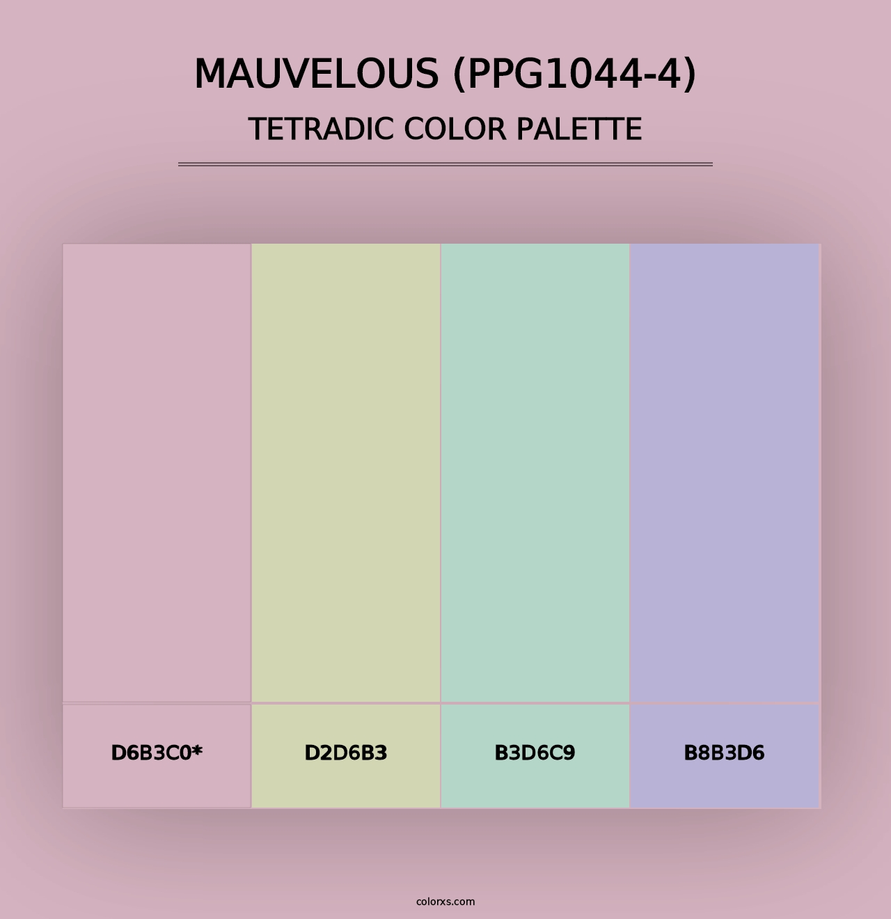 Mauvelous (PPG1044-4) - Tetradic Color Palette