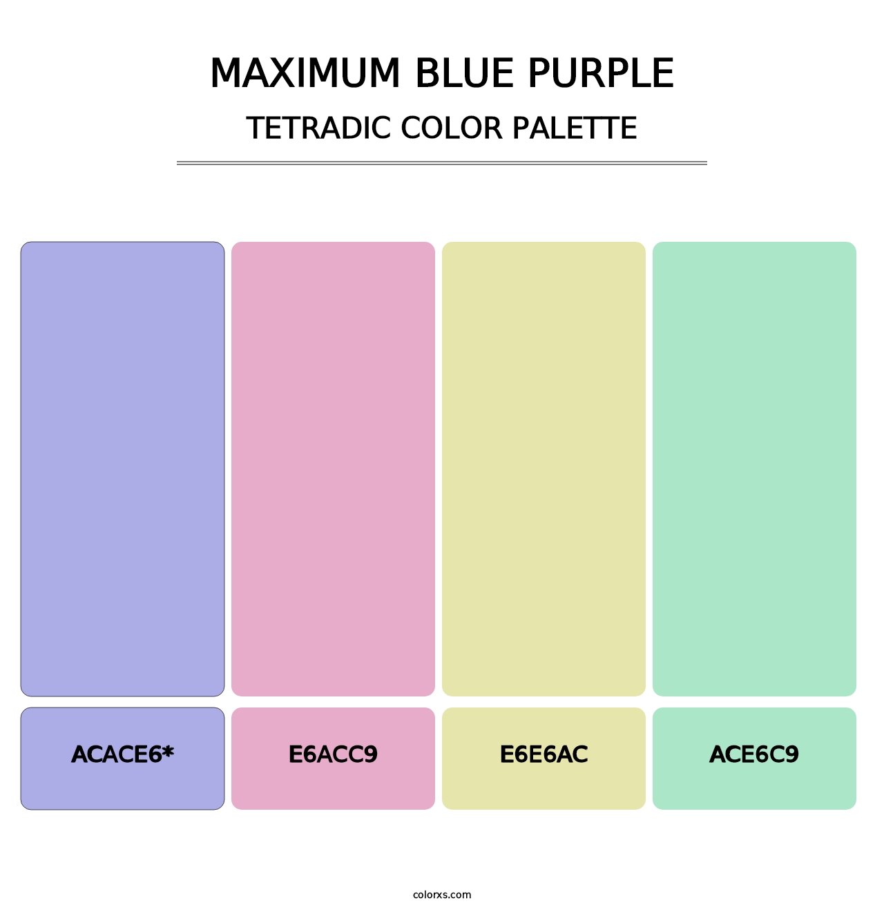 Maximum Blue Purple - Tetradic Color Palette