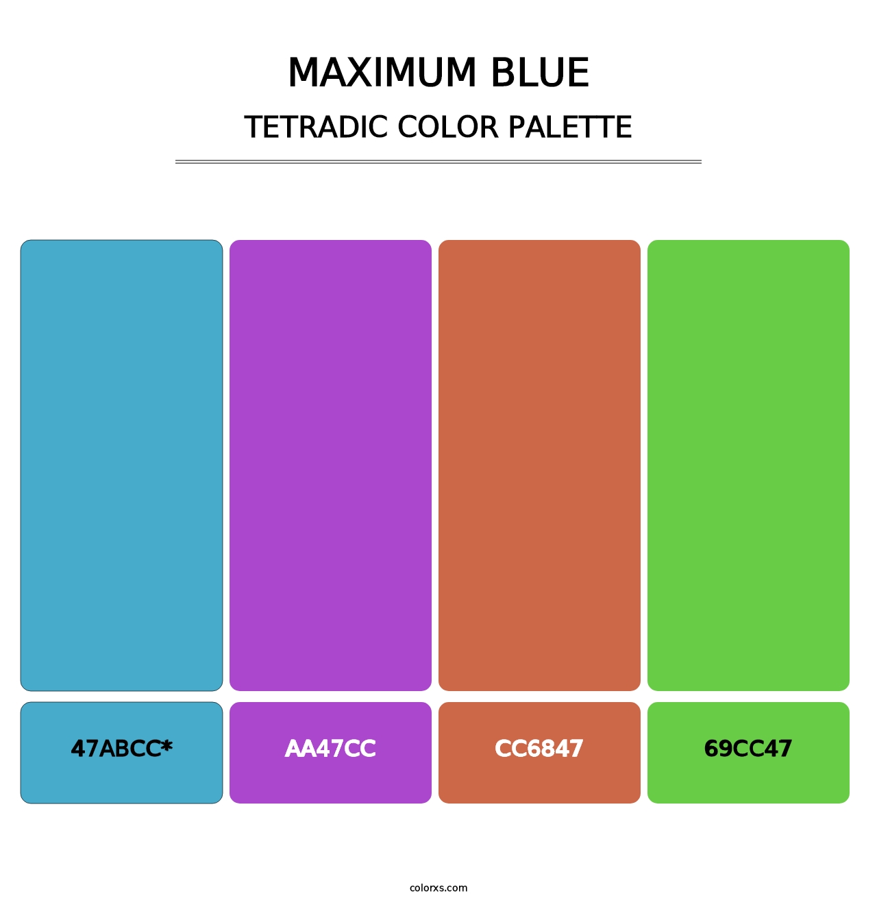 Maximum Blue - Tetradic Color Palette