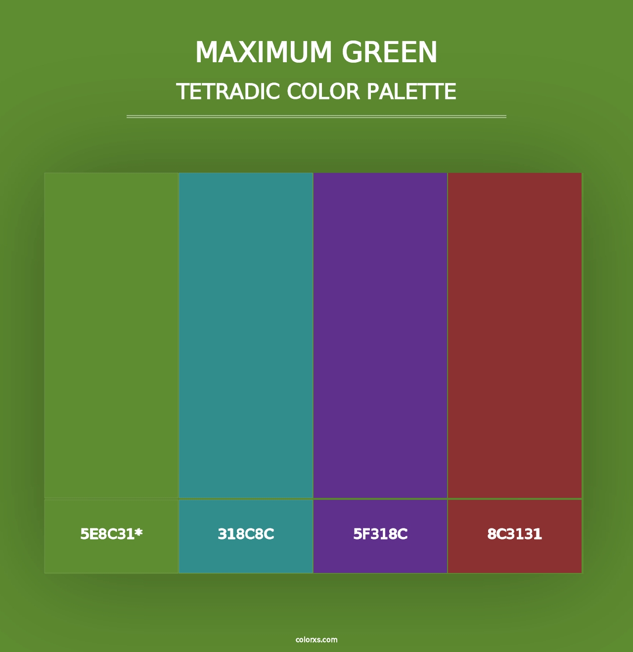 Maximum Green - Tetradic Color Palette