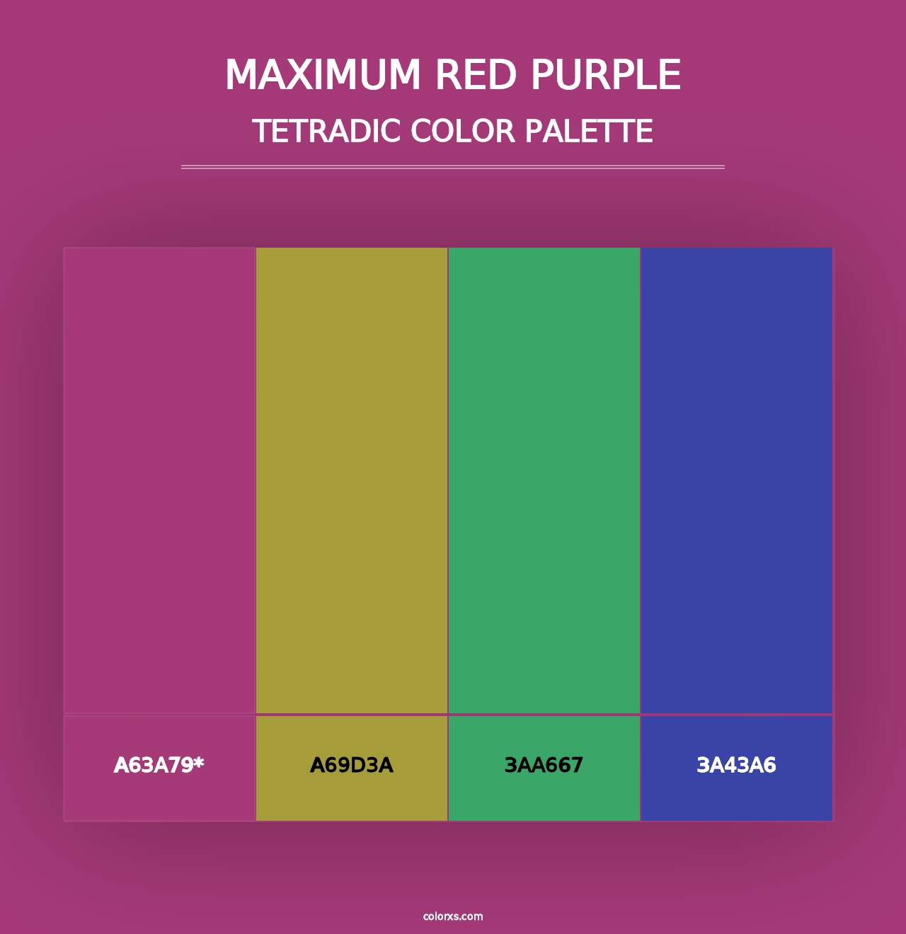 Maximum Red Purple - Tetradic Color Palette