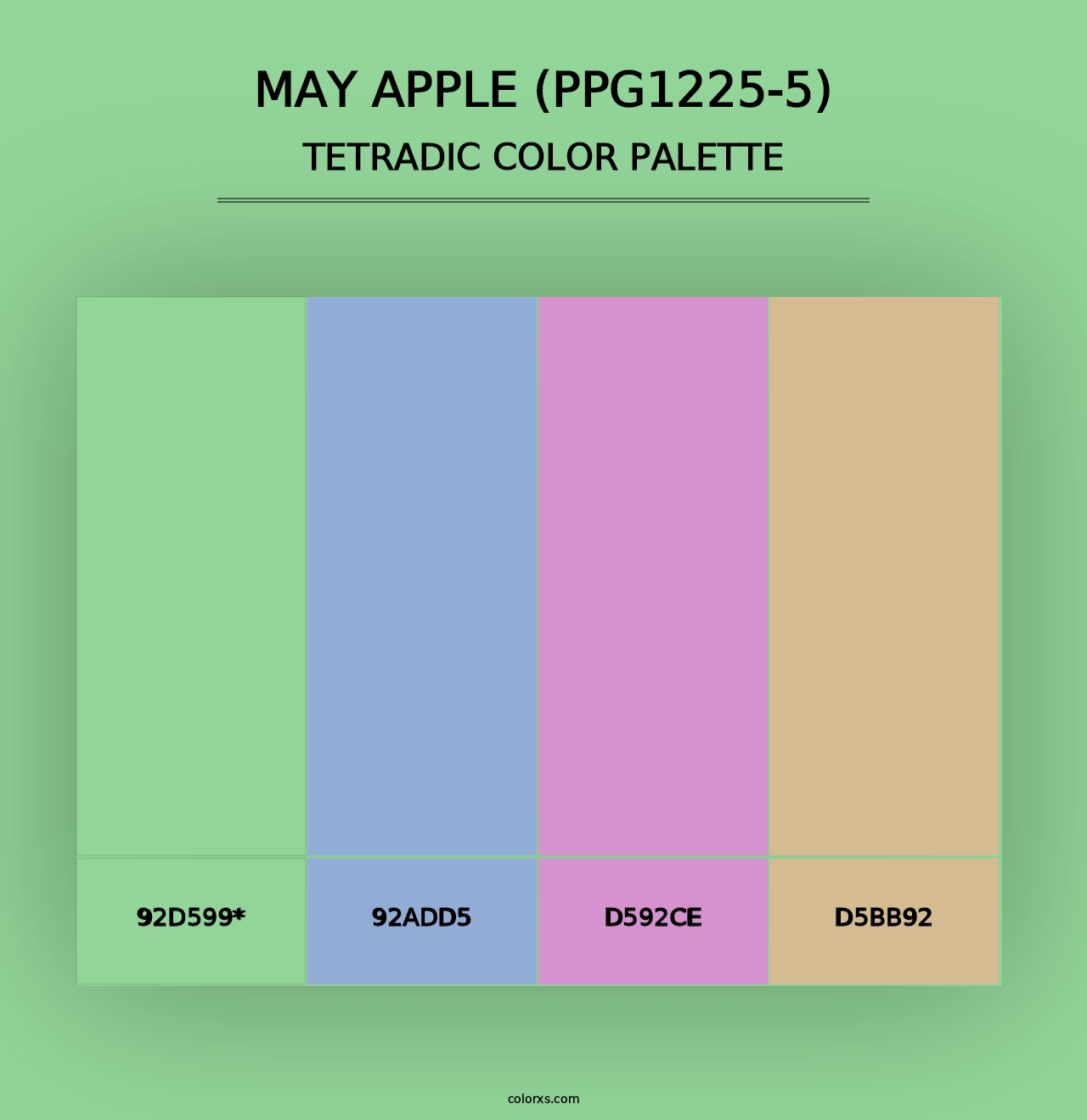 May Apple (PPG1225-5) - Tetradic Color Palette