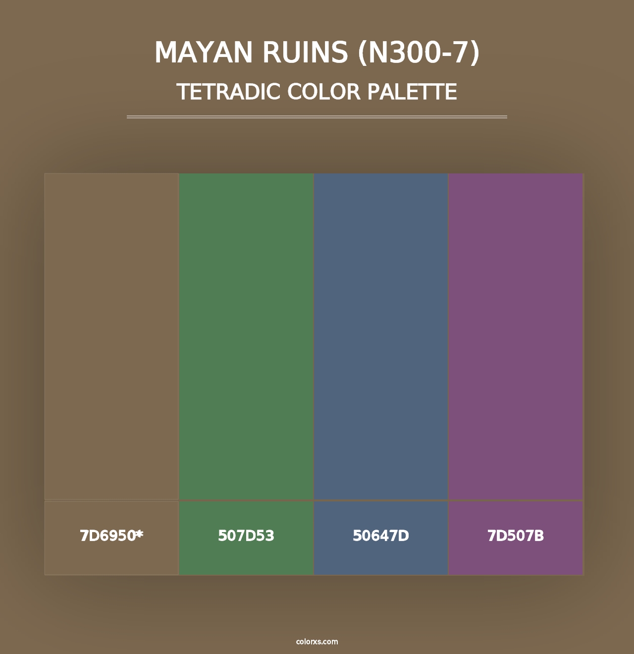 Mayan Ruins (N300-7) - Tetradic Color Palette