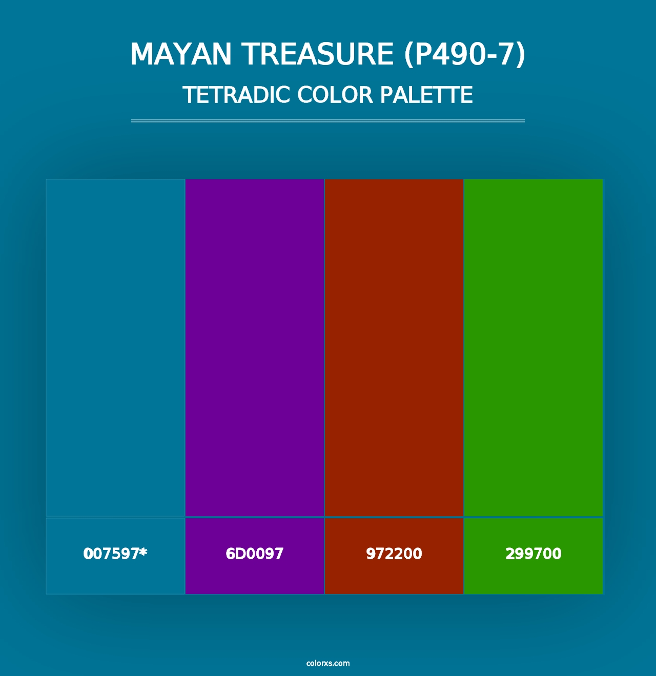 Mayan Treasure (P490-7) - Tetradic Color Palette