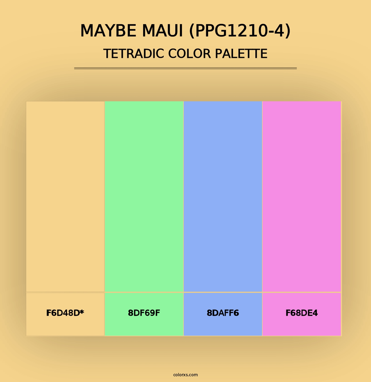 Maybe Maui (PPG1210-4) - Tetradic Color Palette