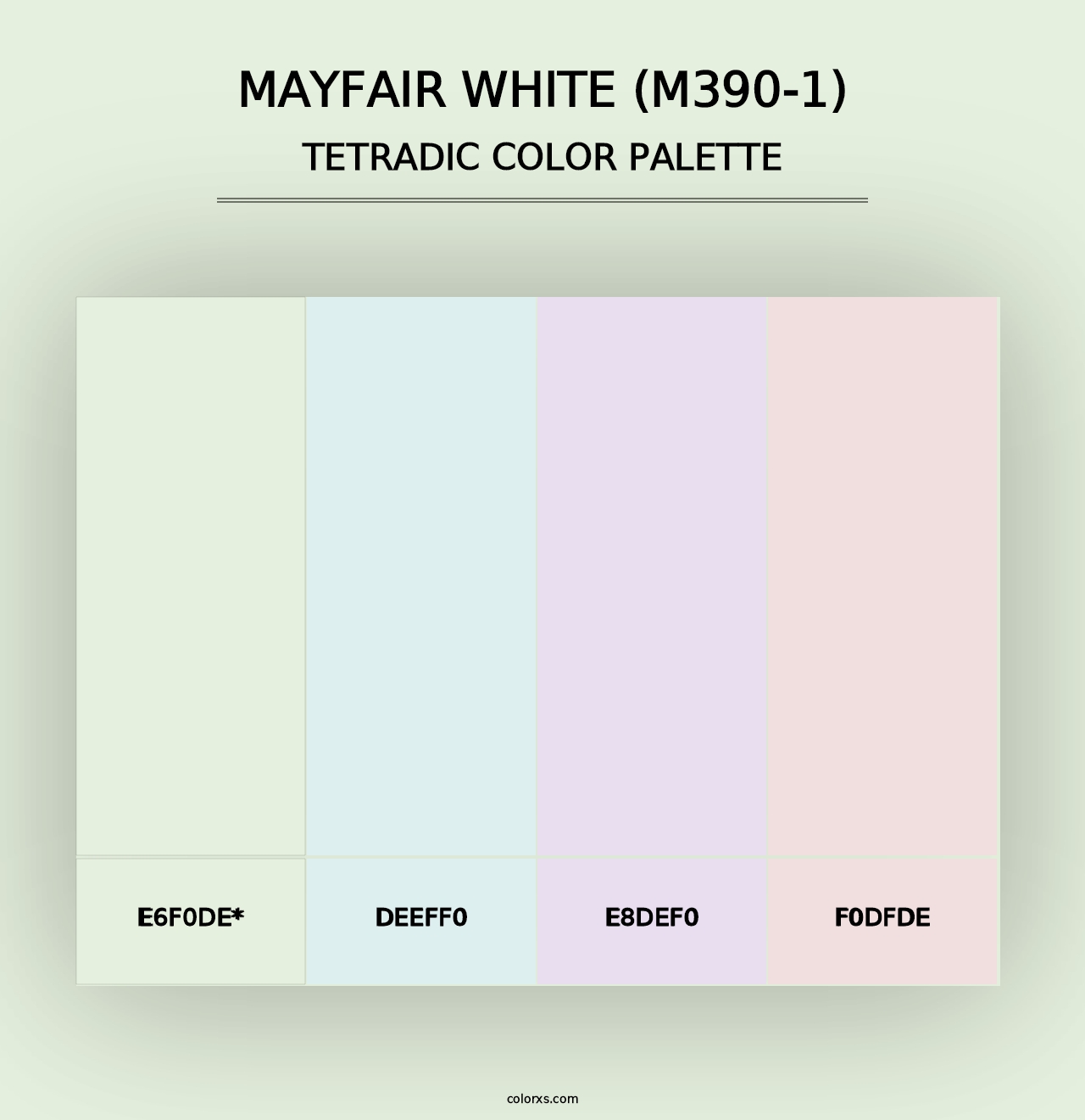 Mayfair White (M390-1) - Tetradic Color Palette