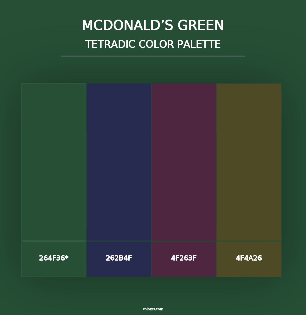 McDonald’s Green - Tetradic Color Palette