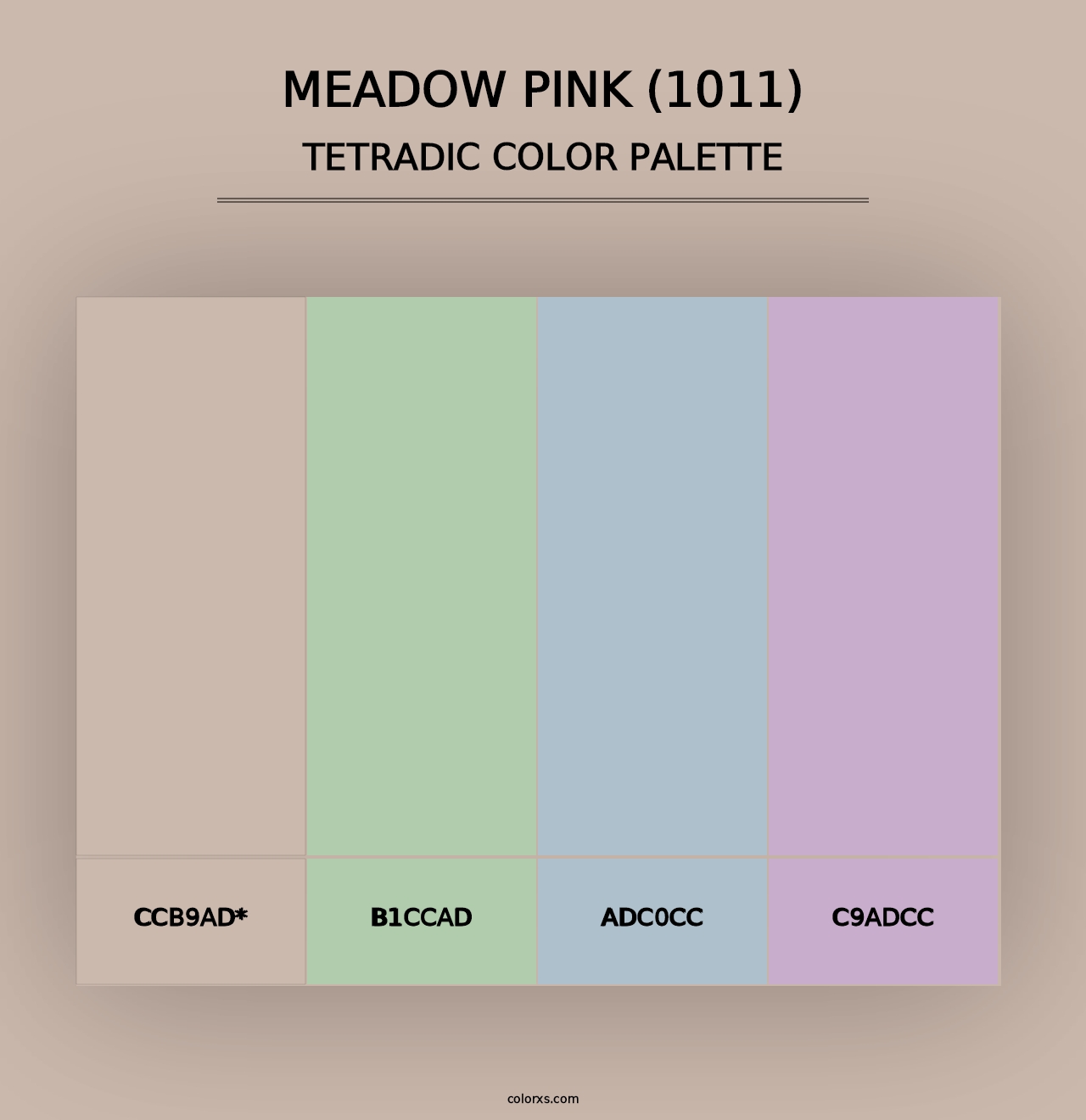 Meadow Pink (1011) - Tetradic Color Palette