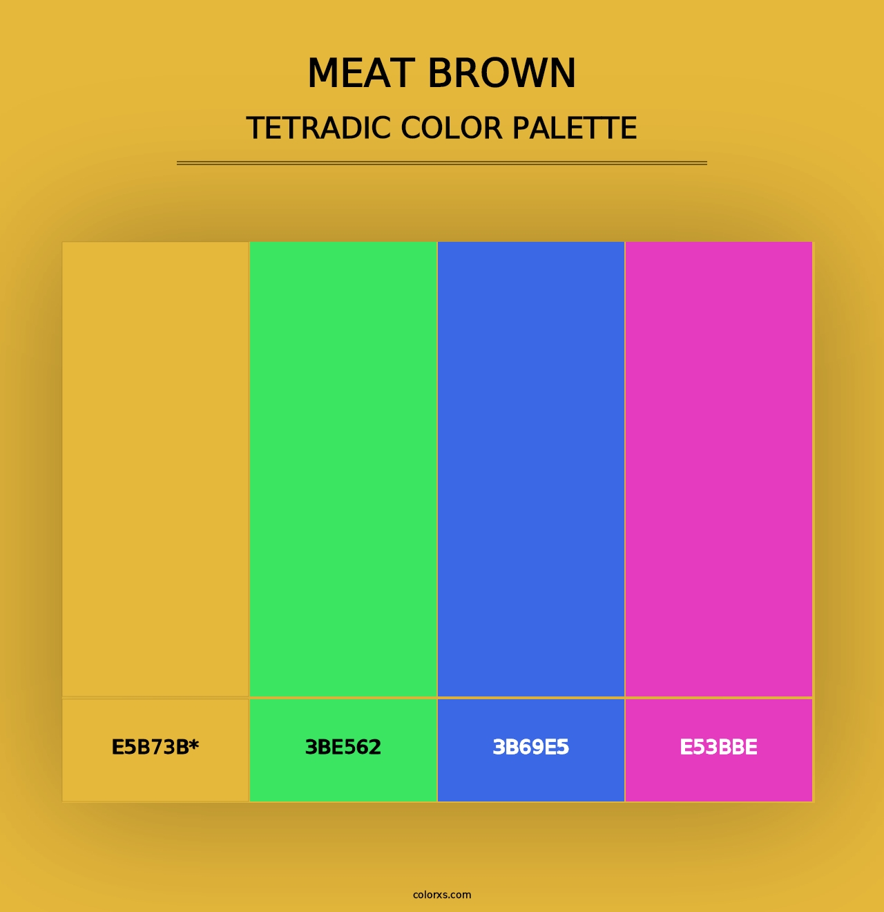 Meat brown - Tetradic Color Palette