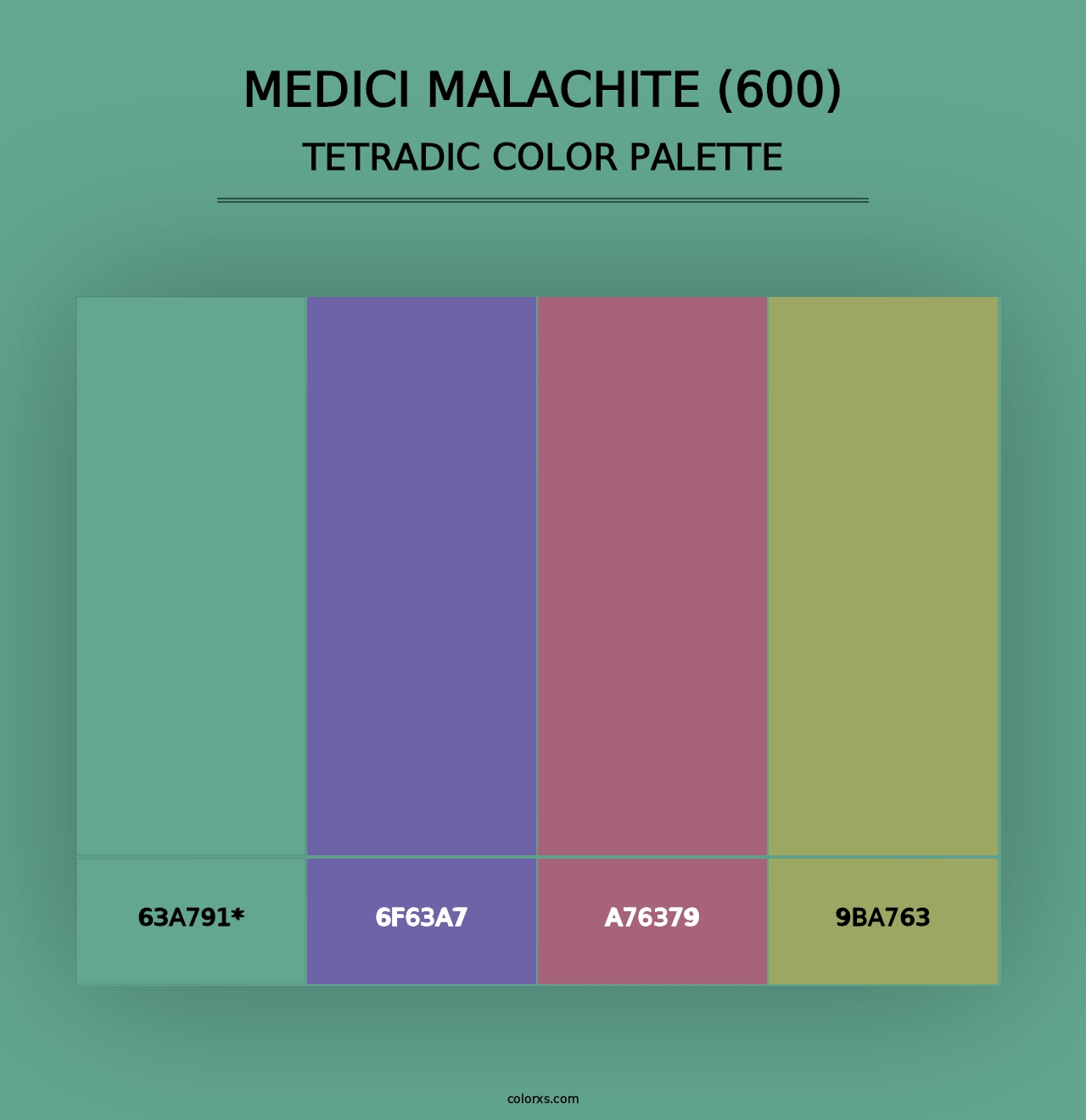 Medici Malachite (600) - Tetradic Color Palette