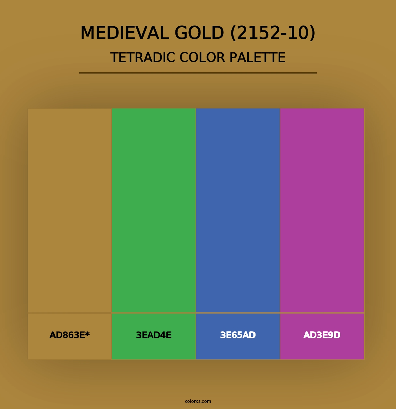 Medieval Gold (2152-10) - Tetradic Color Palette