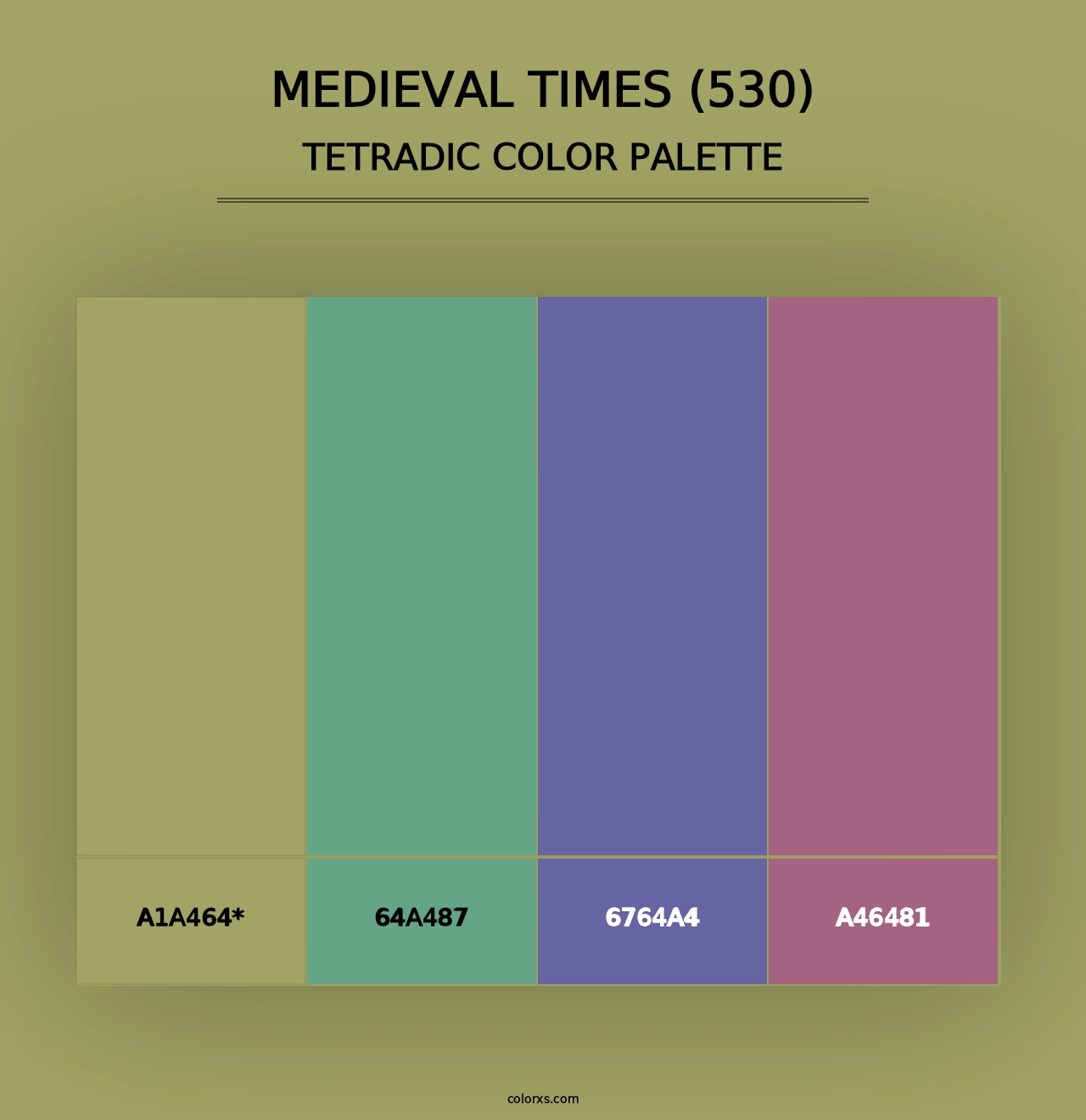 Medieval Times (530) - Tetradic Color Palette