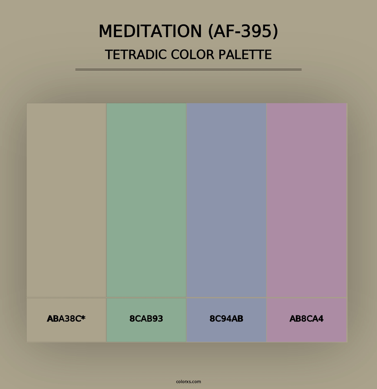 Meditation (AF-395) - Tetradic Color Palette