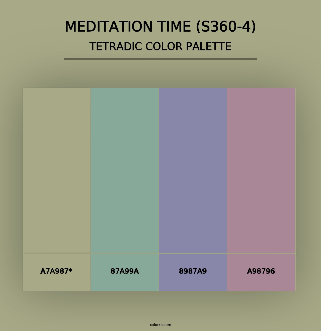 Meditation Time (S360-4) - Tetradic Color Palette