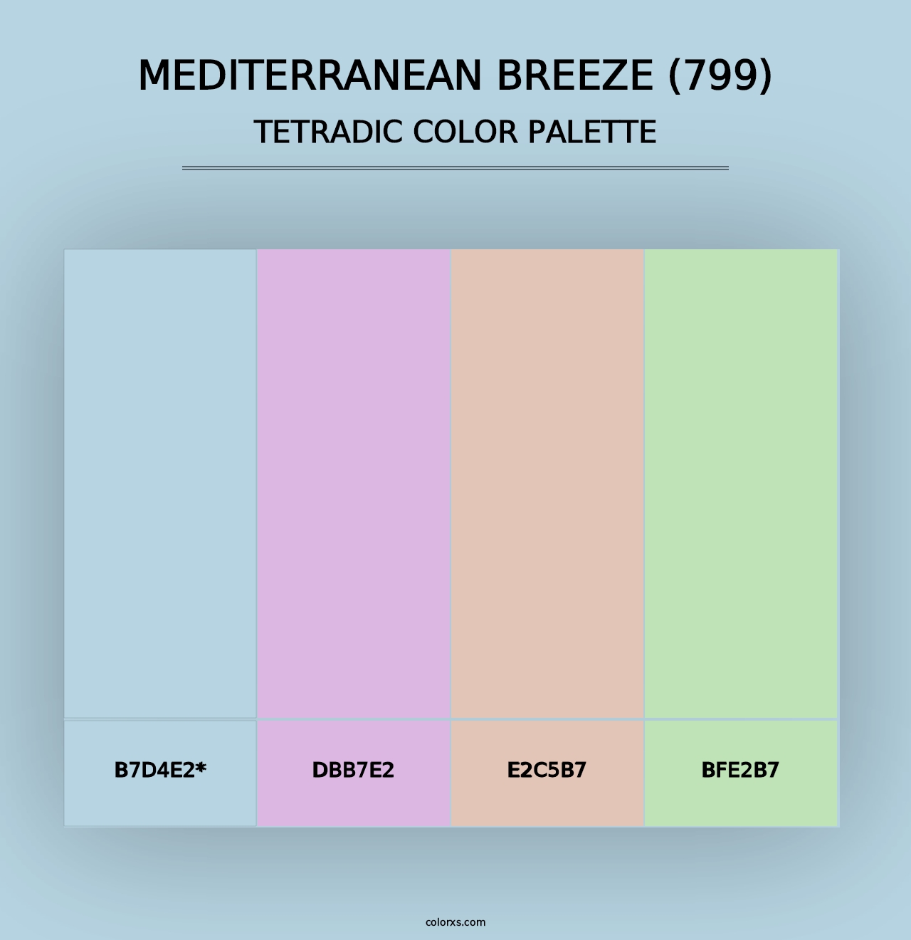 Mediterranean Breeze (799) - Tetradic Color Palette