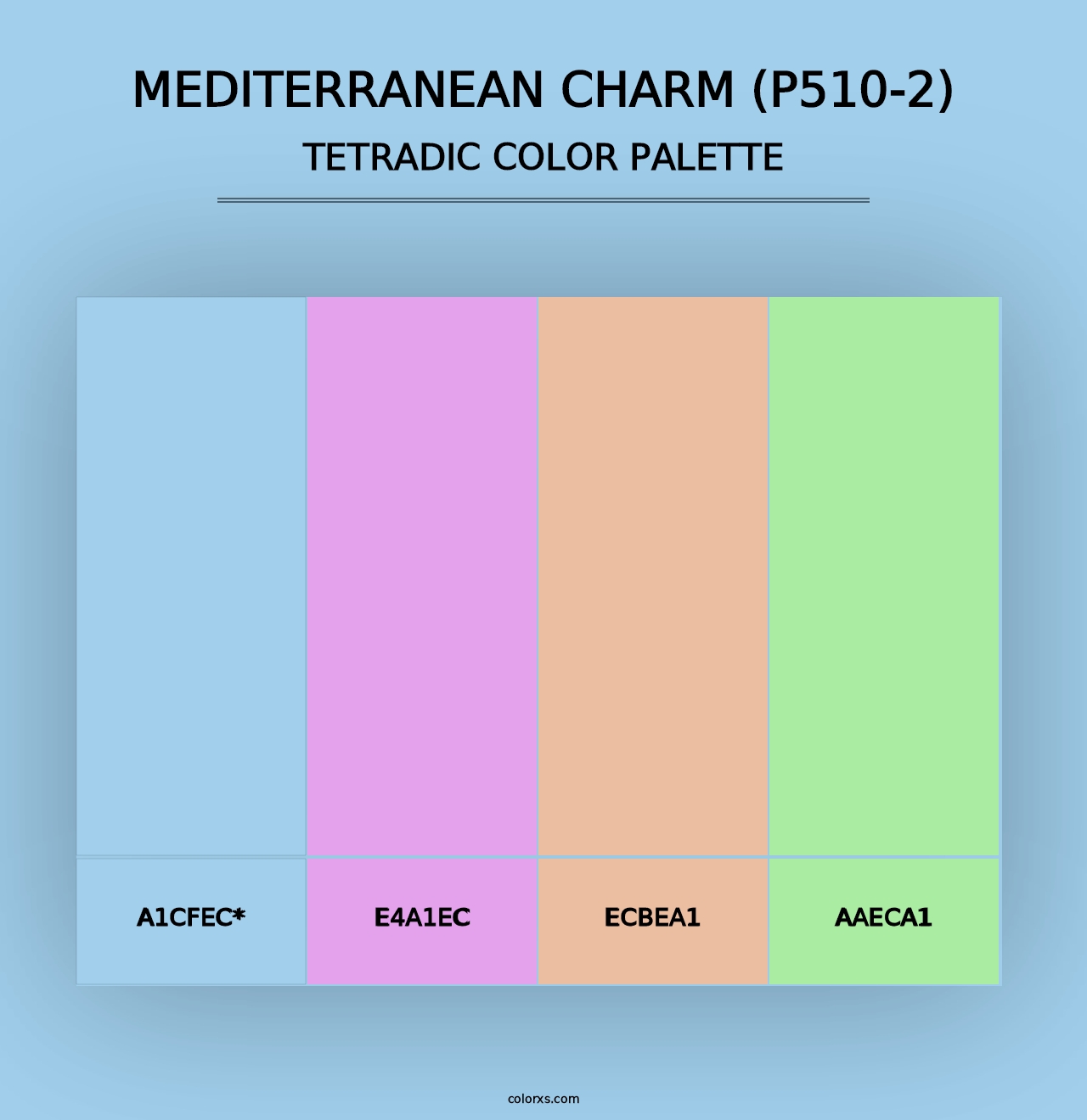 Mediterranean Charm (P510-2) - Tetradic Color Palette