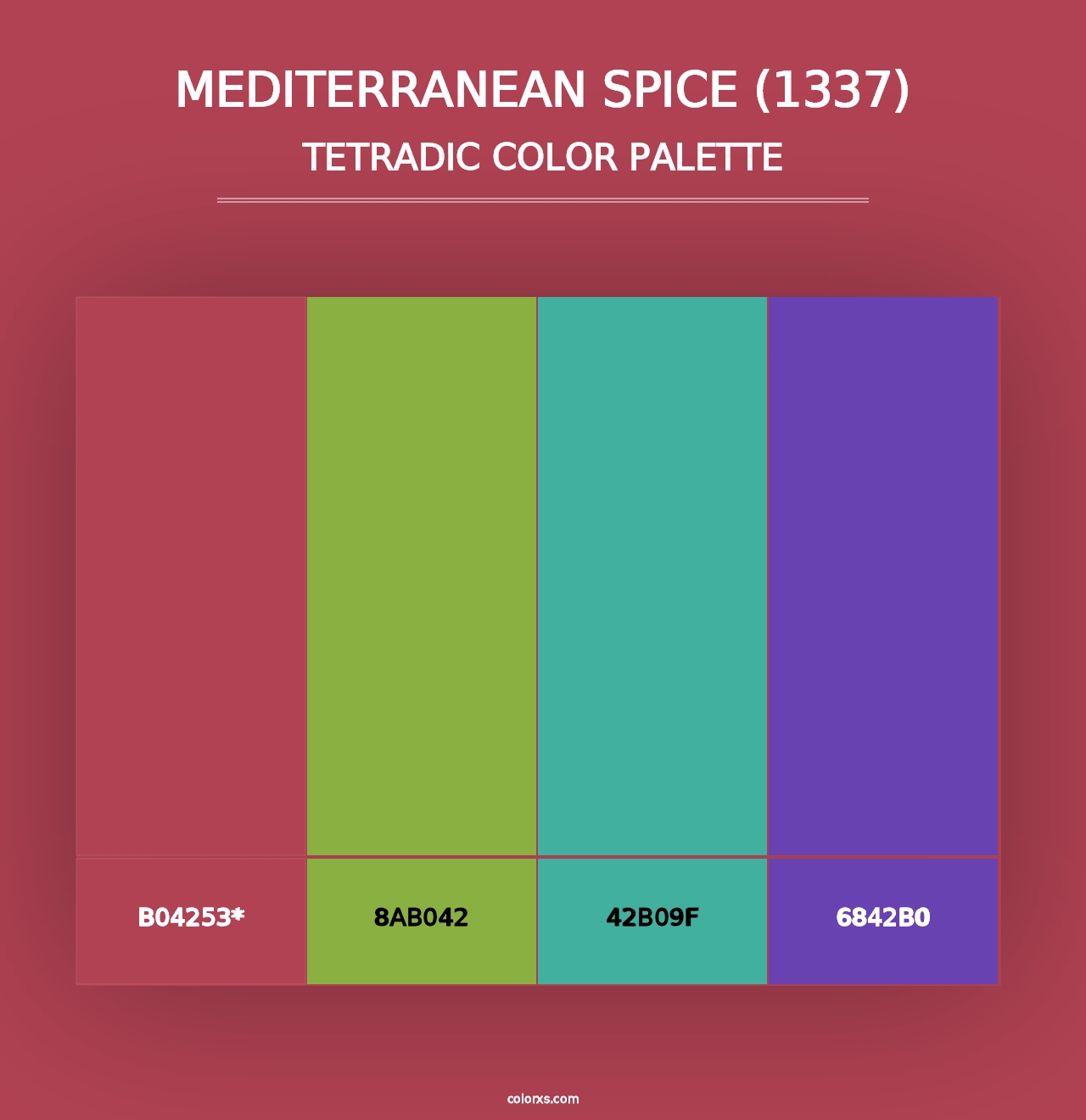 Mediterranean Spice (1337) - Tetradic Color Palette