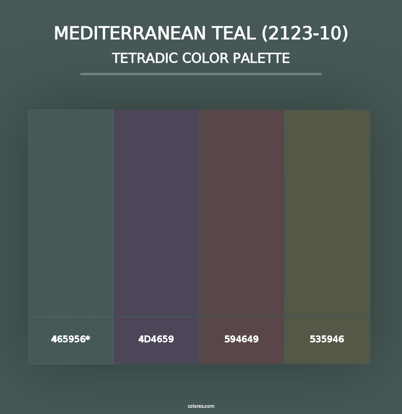 Mediterranean Teal (2123-10) - Tetradic Color Palette