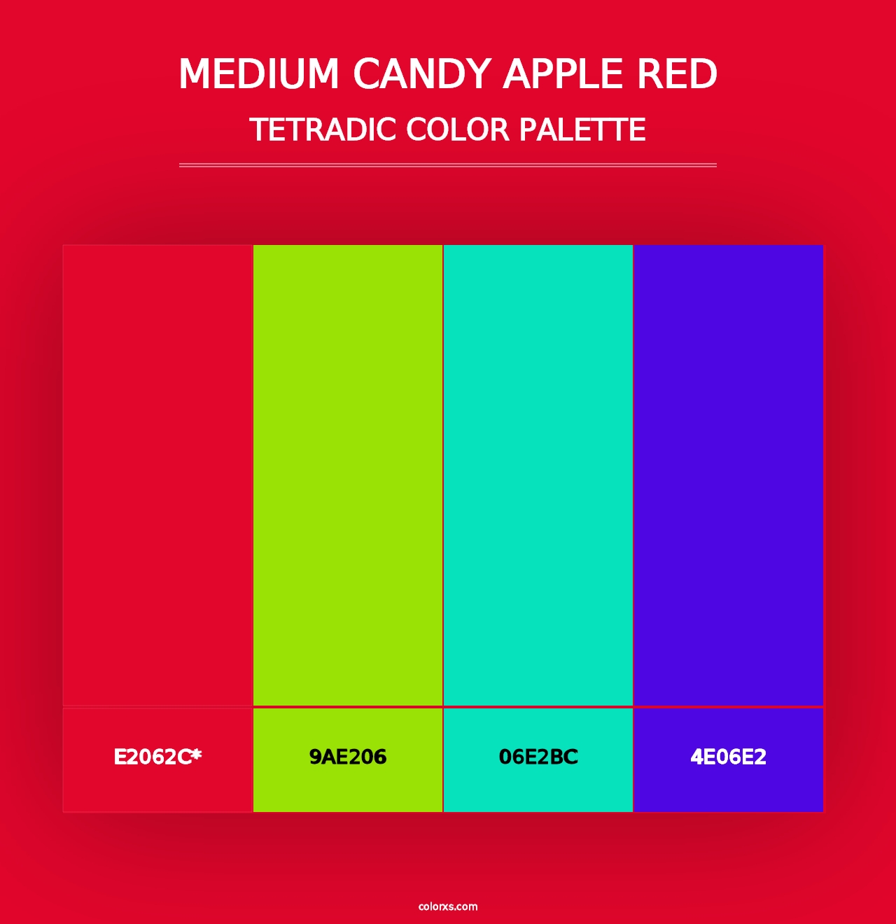 Medium Candy Apple Red - Tetradic Color Palette