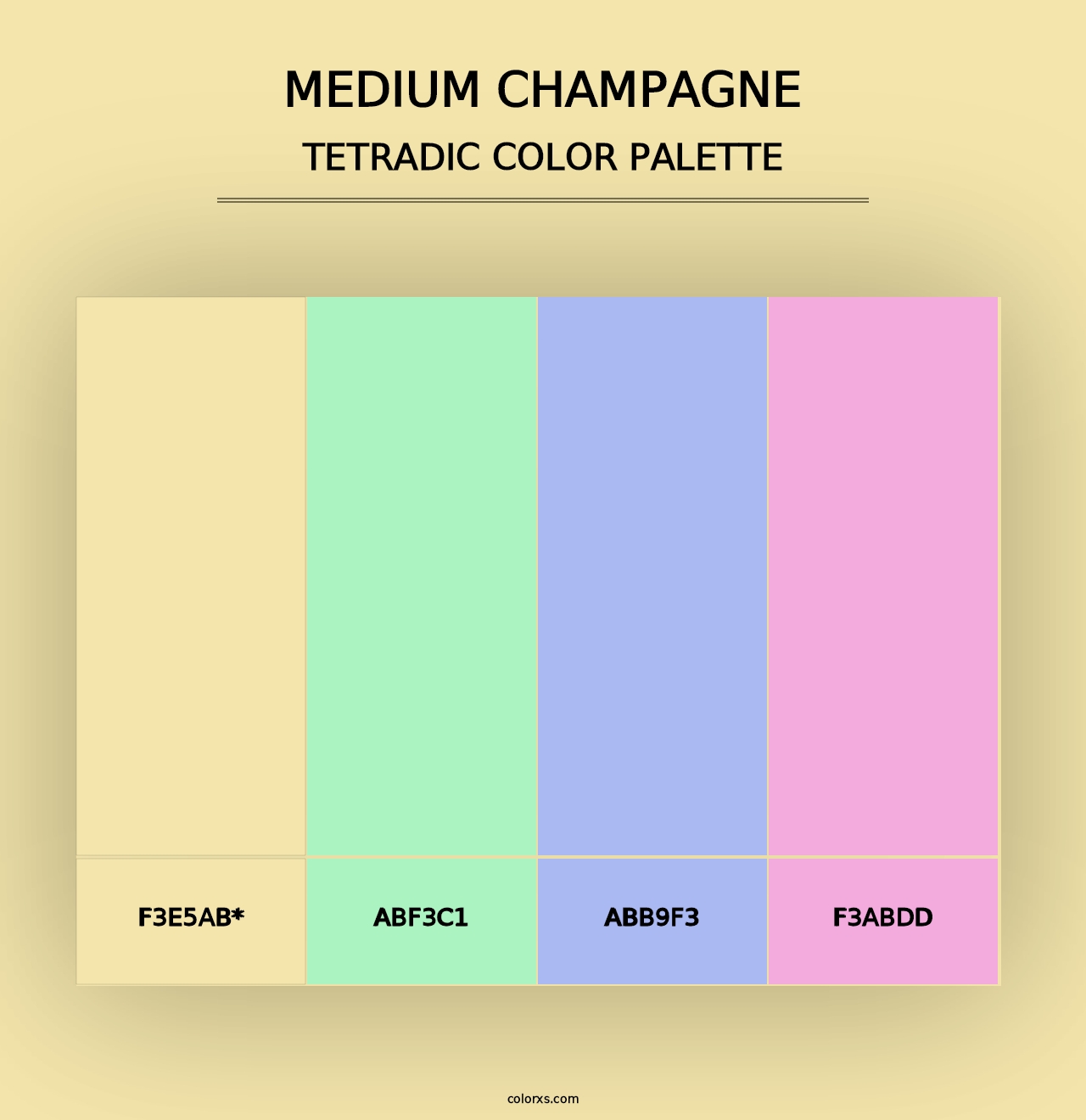 Medium Champagne - Tetradic Color Palette