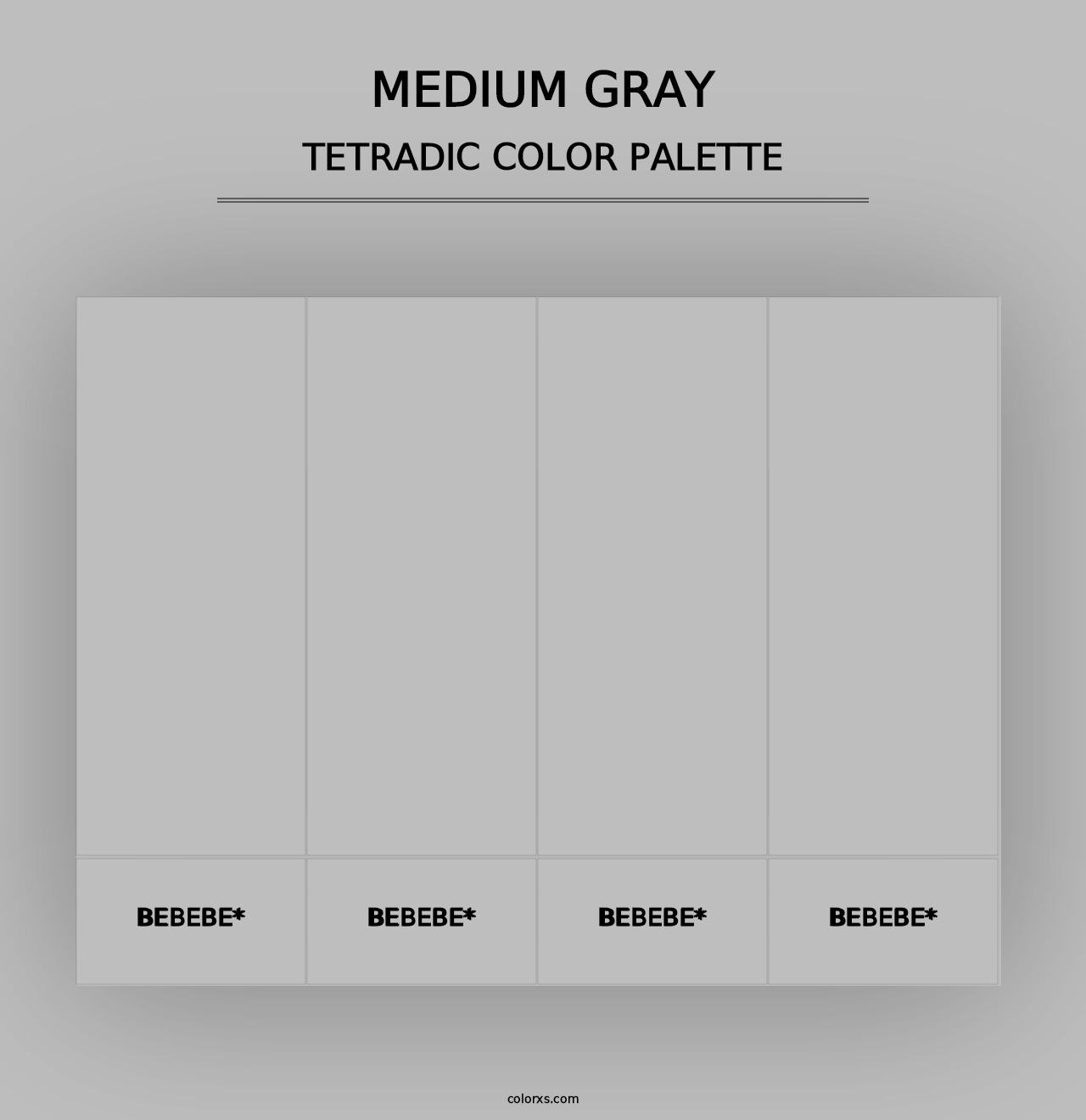 Medium Gray - Tetradic Color Palette