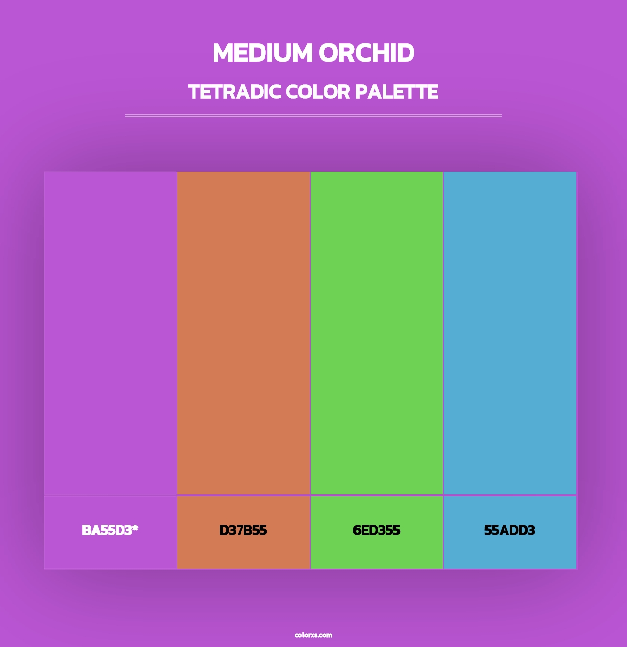 Medium Orchid - Tetradic Color Palette