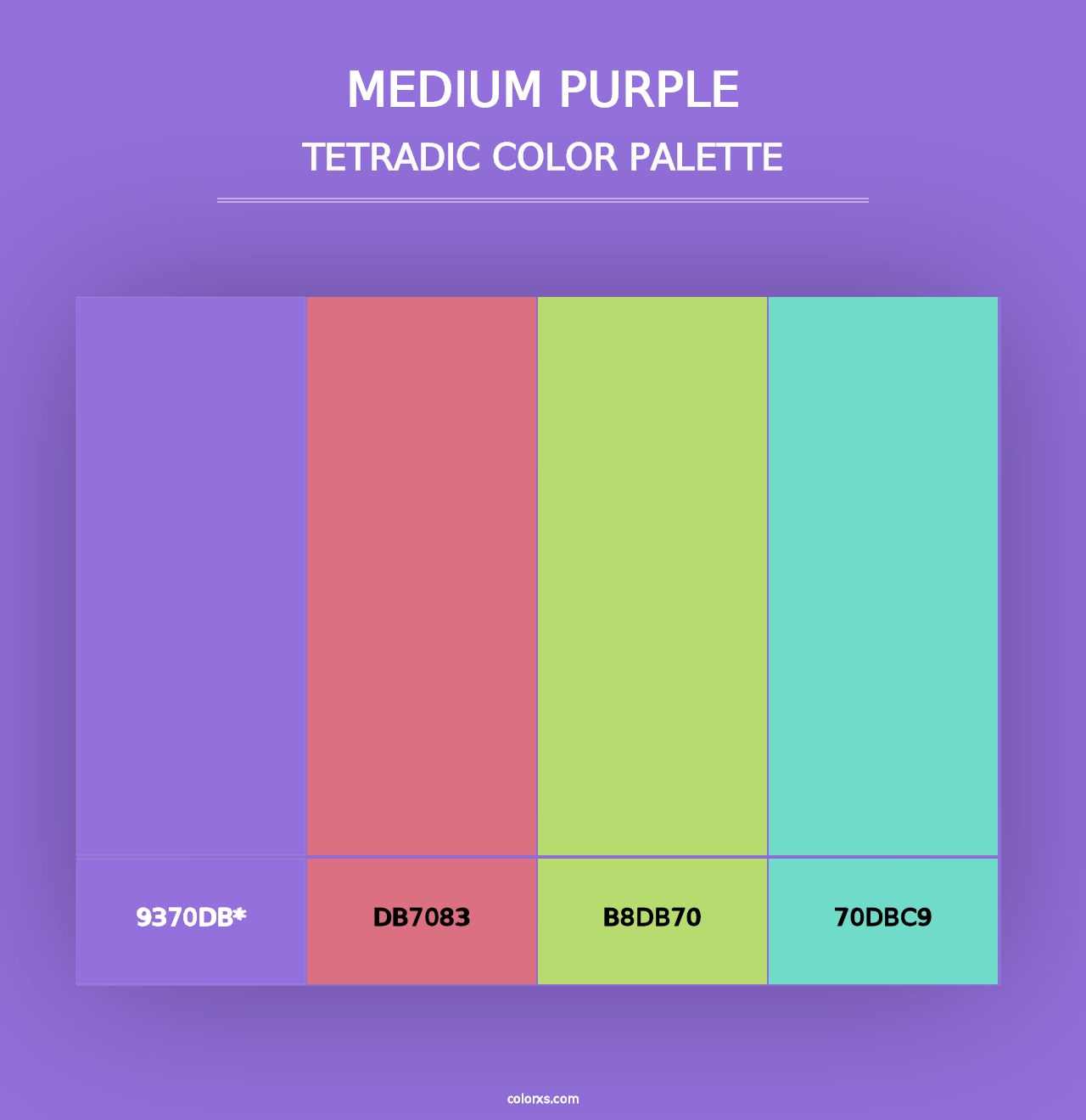 Medium Purple - Tetradic Color Palette