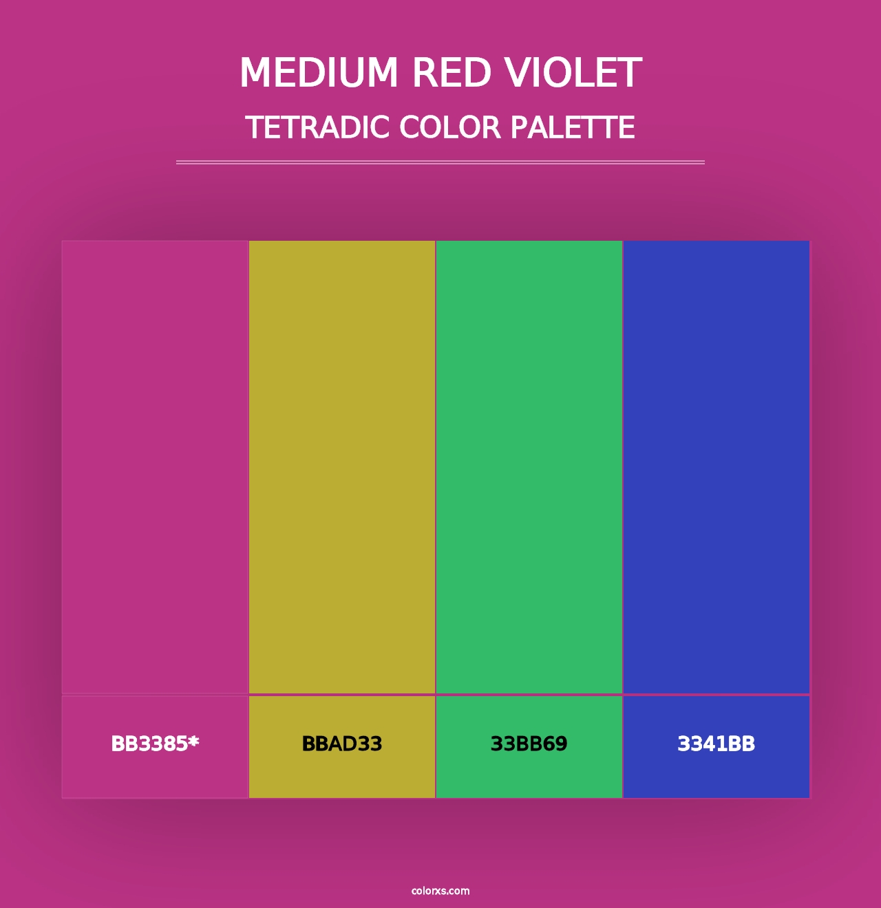 Medium Red Violet - Tetradic Color Palette