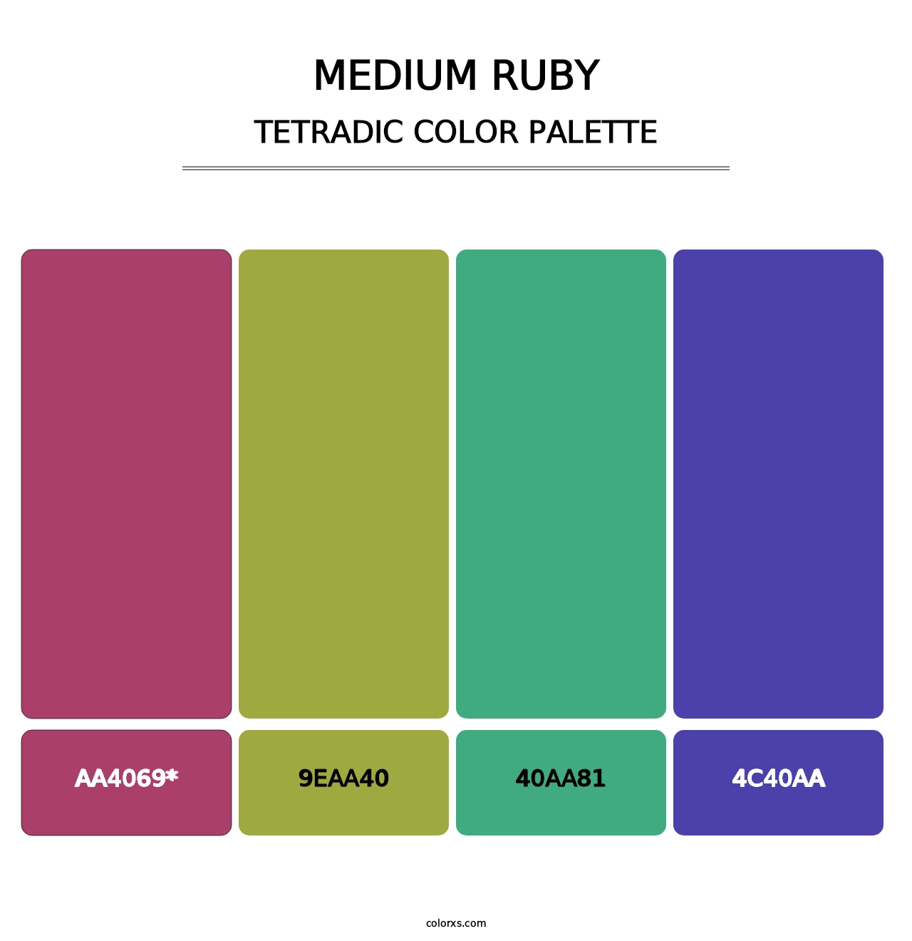 Medium Ruby - Tetradic Color Palette