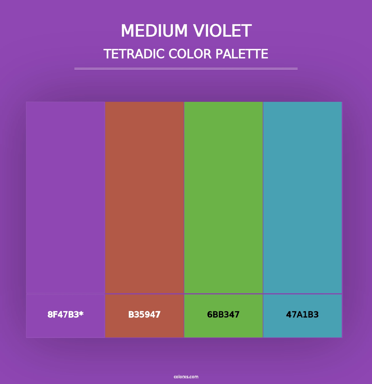 Medium Violet - Tetradic Color Palette