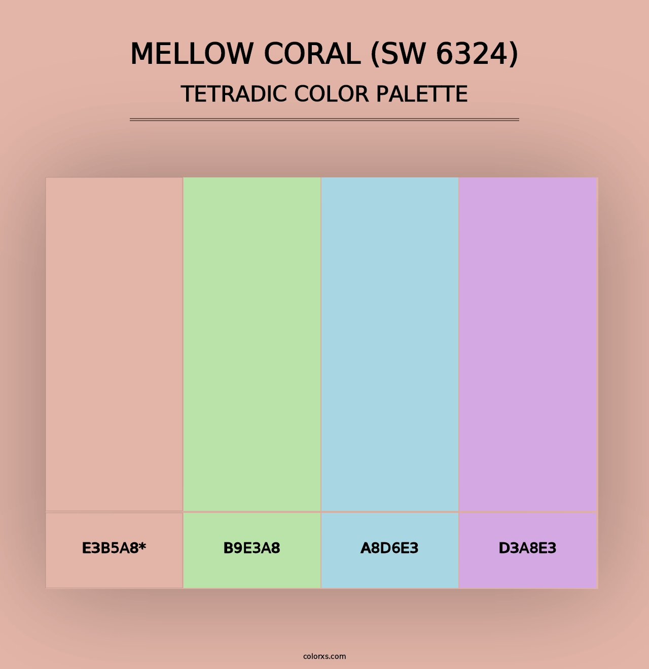 Mellow Coral (SW 6324) - Tetradic Color Palette