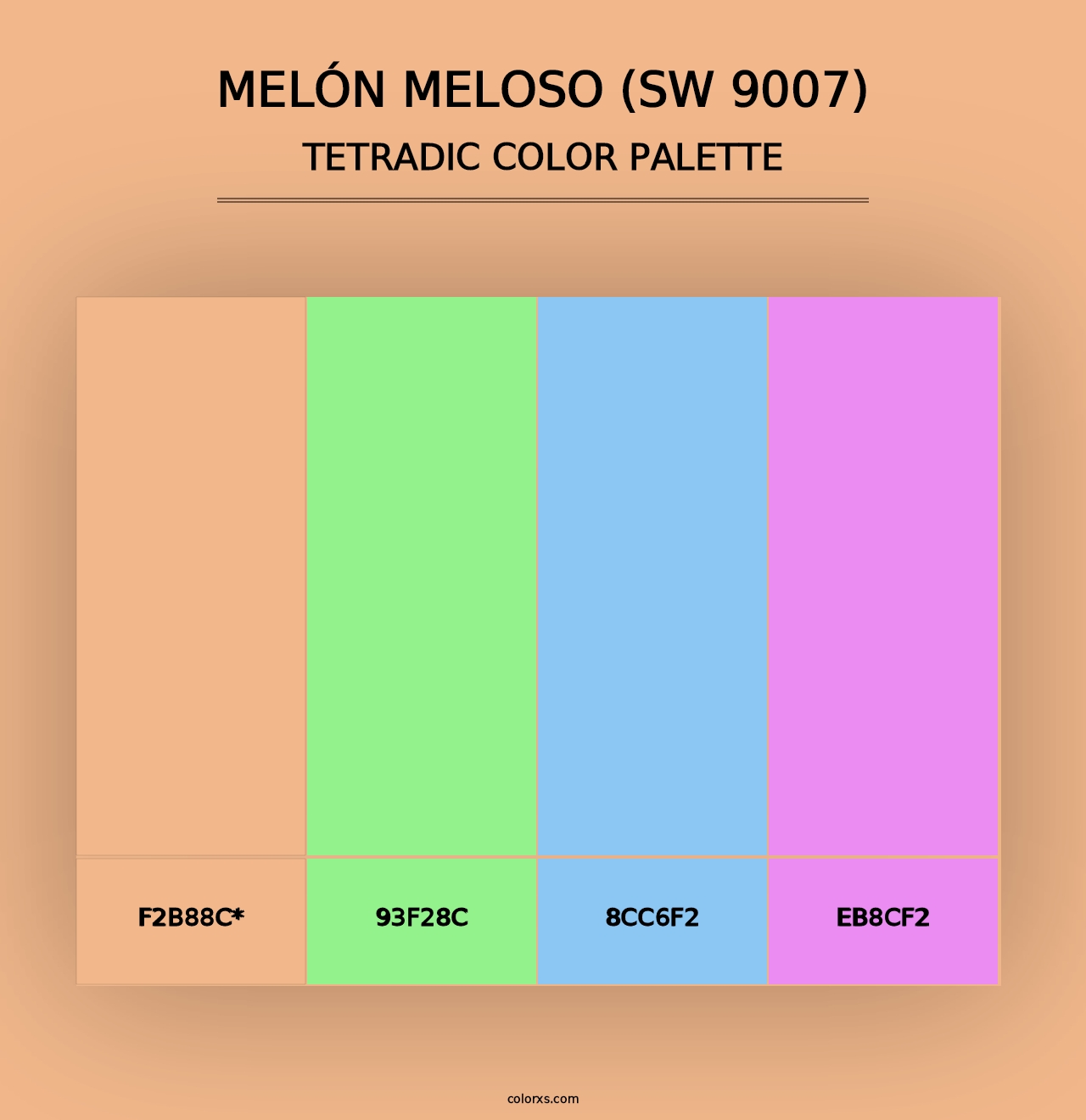 Melón Meloso (SW 9007) - Tetradic Color Palette