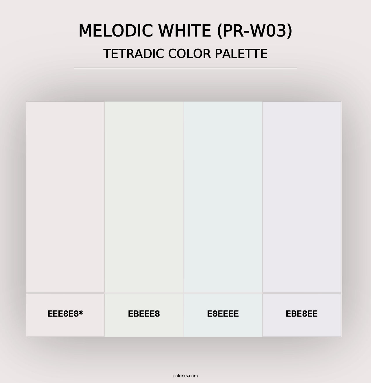 Melodic White (PR-W03) - Tetradic Color Palette