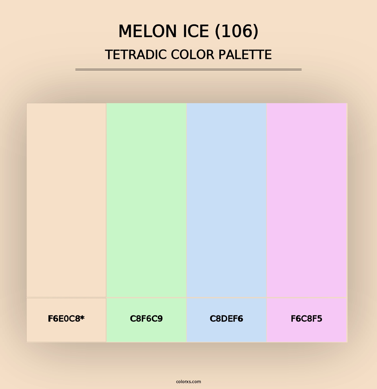 Melon Ice (106) - Tetradic Color Palette