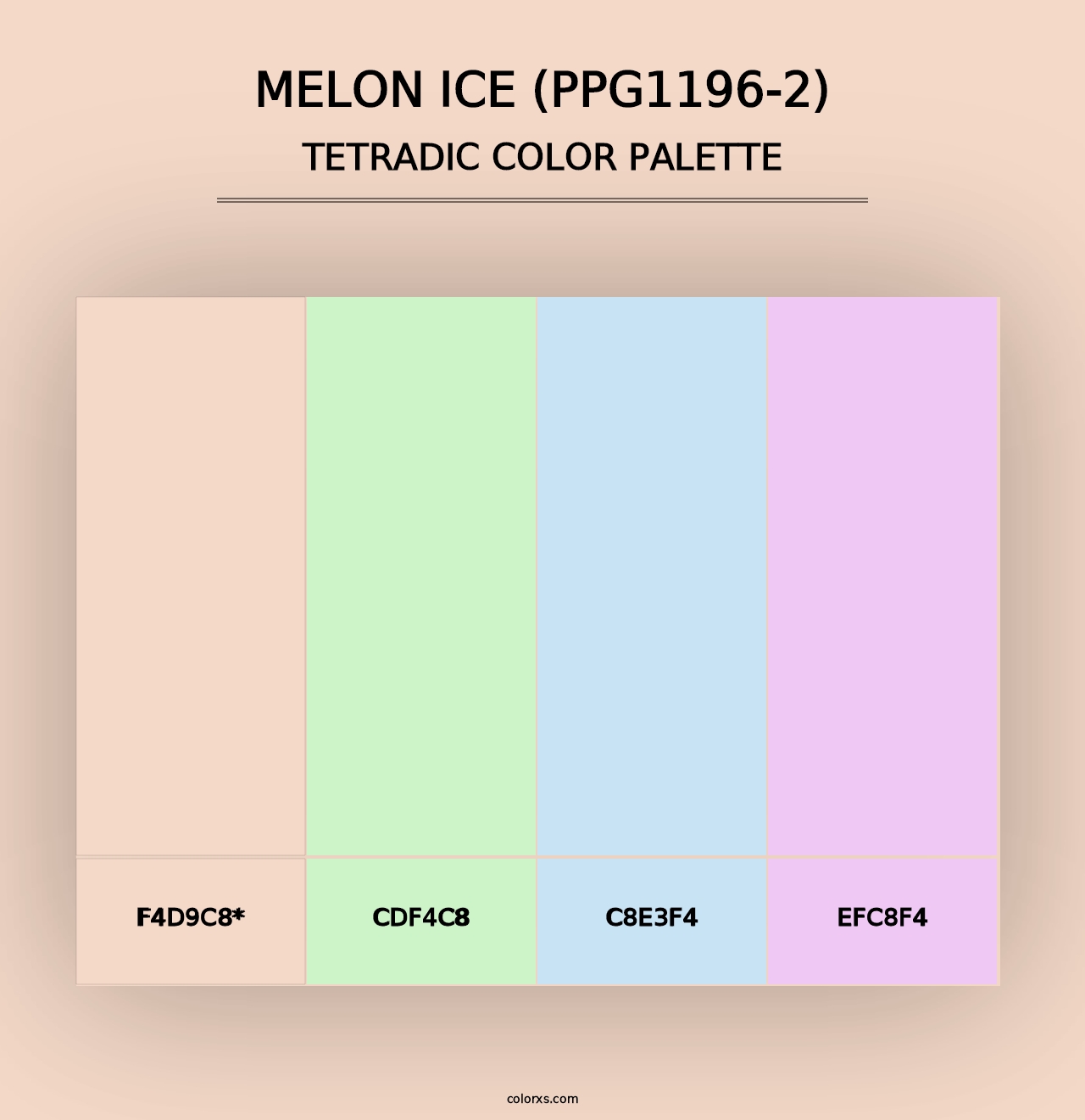 Melon Ice (PPG1196-2) - Tetradic Color Palette