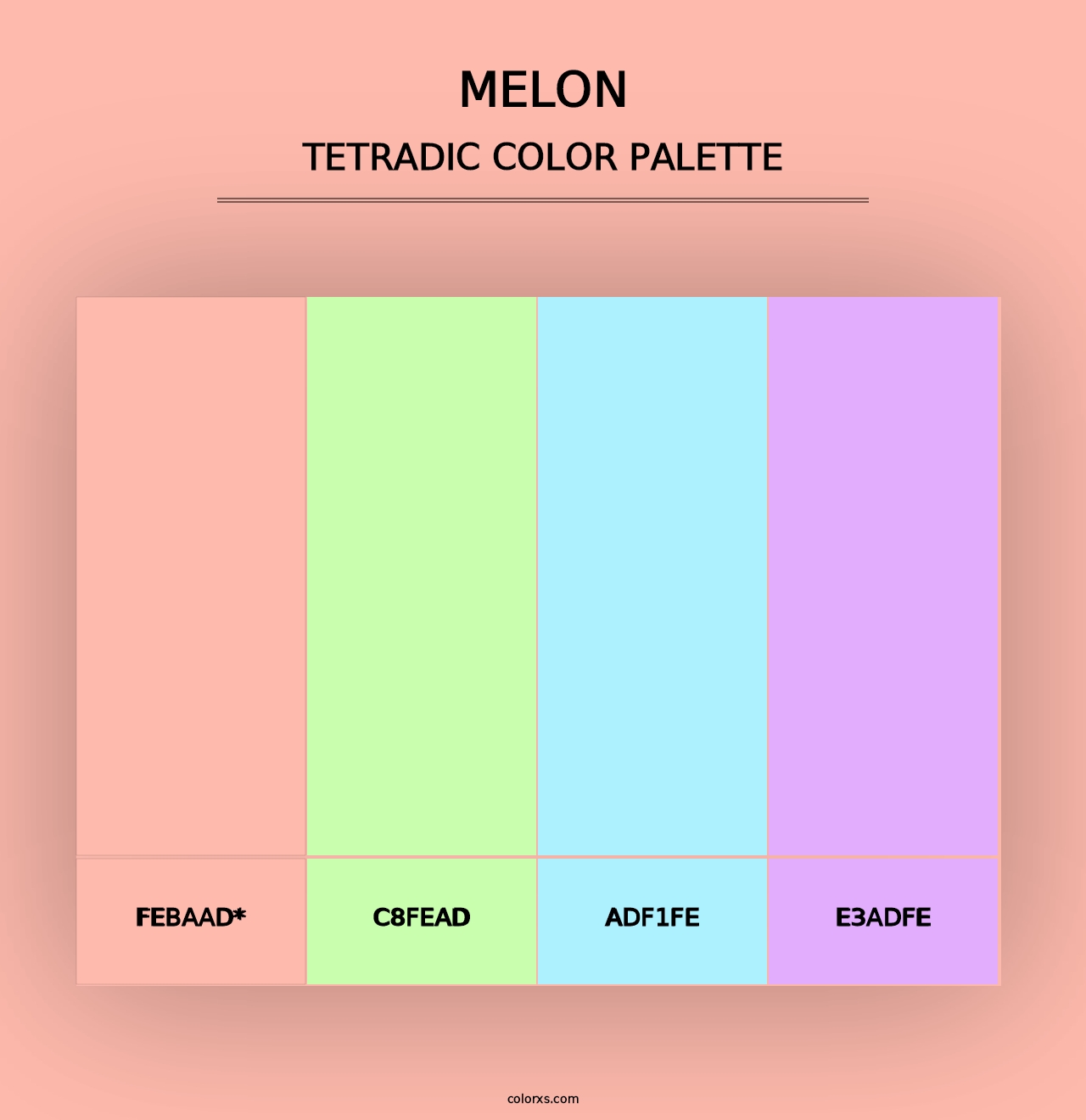 Melon - Tetradic Color Palette