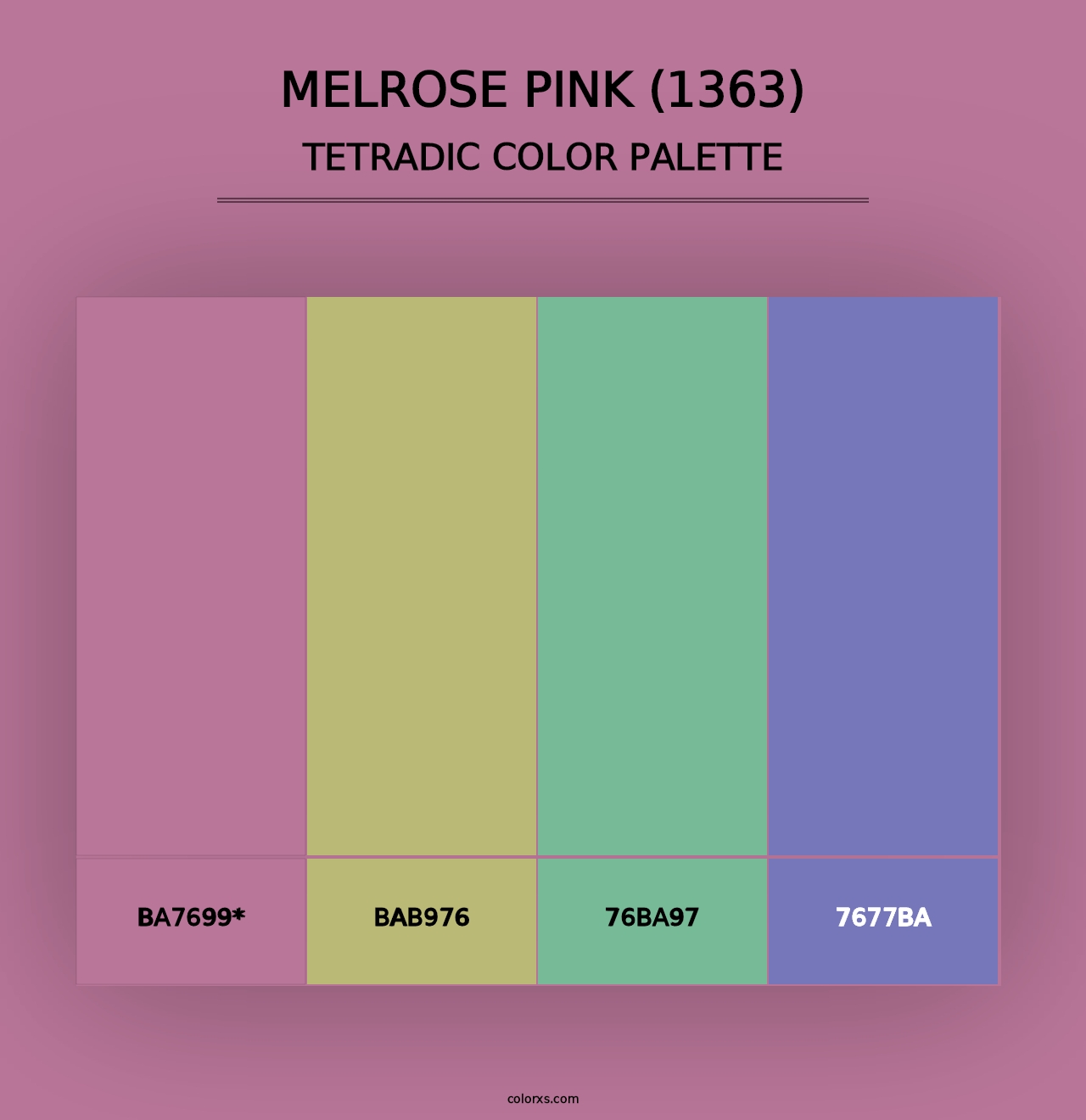 Melrose Pink (1363) - Tetradic Color Palette