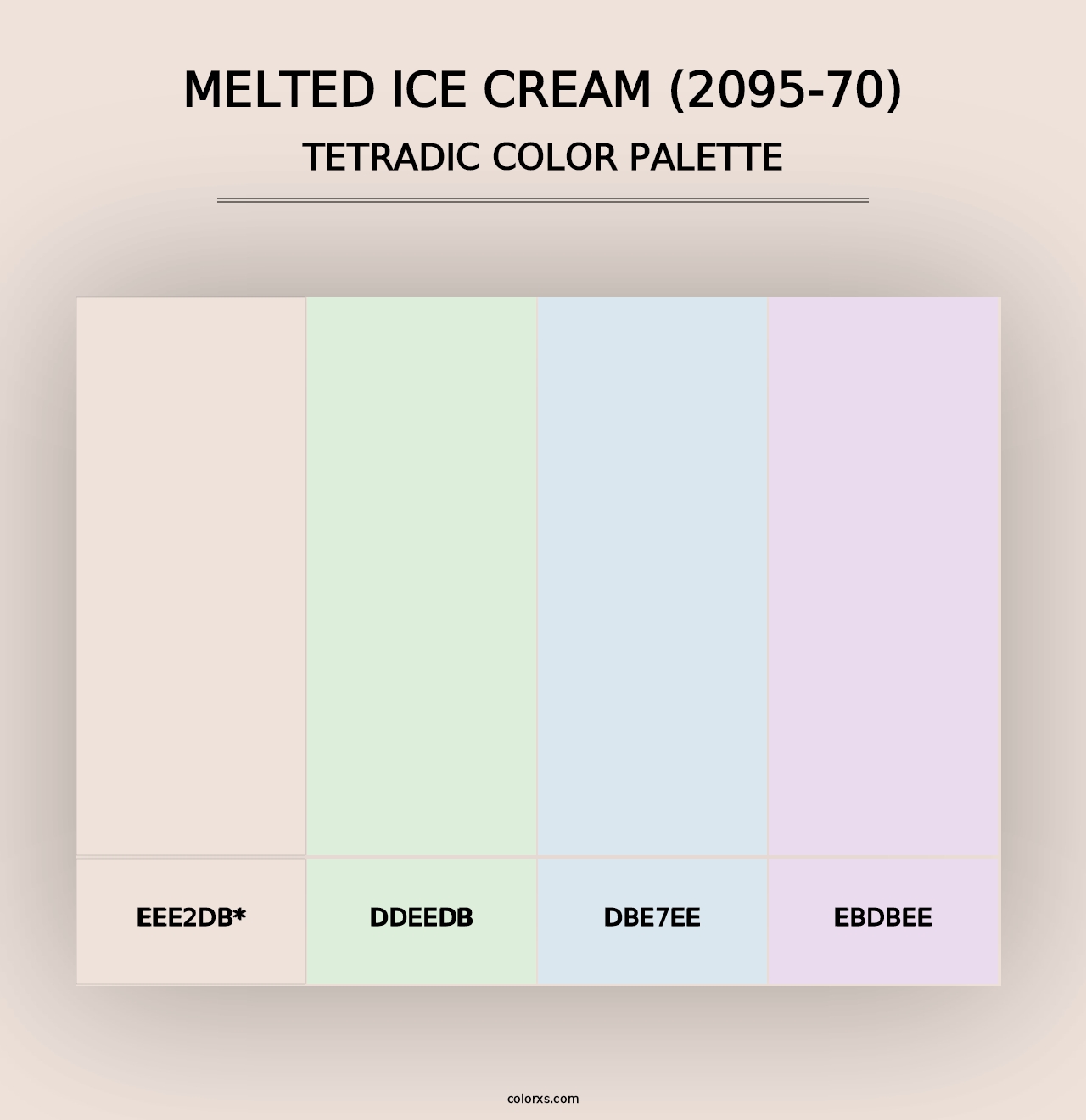 Melted Ice Cream (2095-70) - Tetradic Color Palette