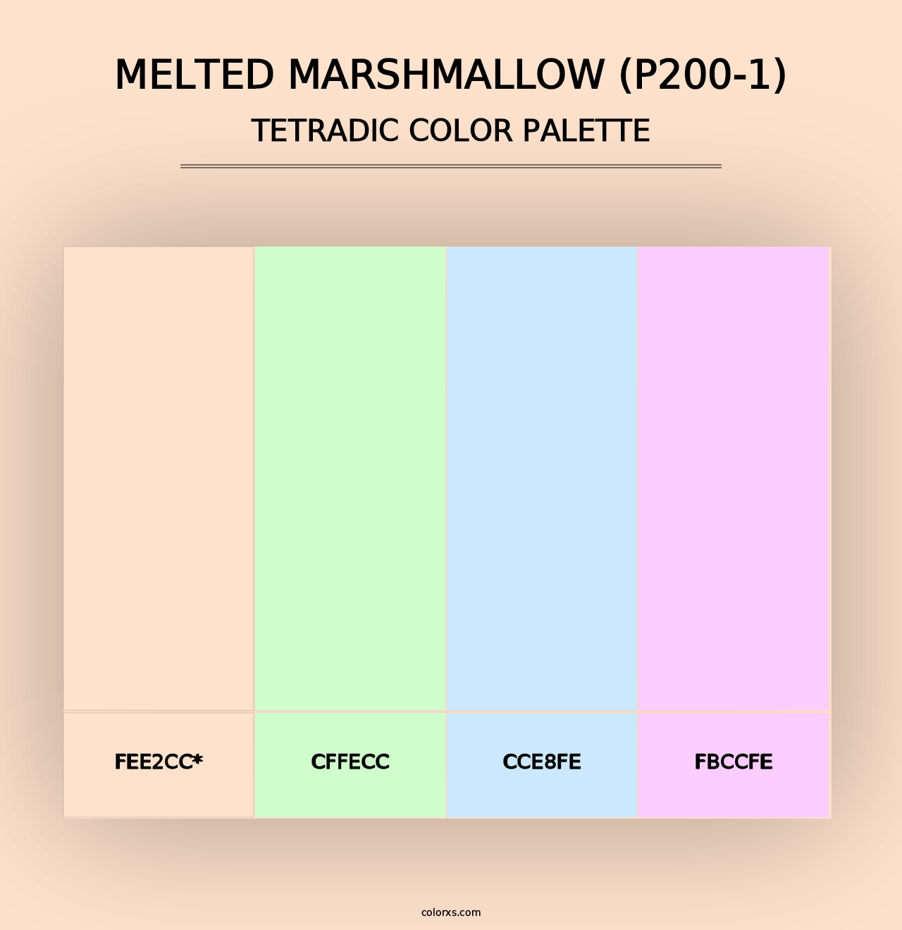 Melted Marshmallow (P200-1) - Tetradic Color Palette