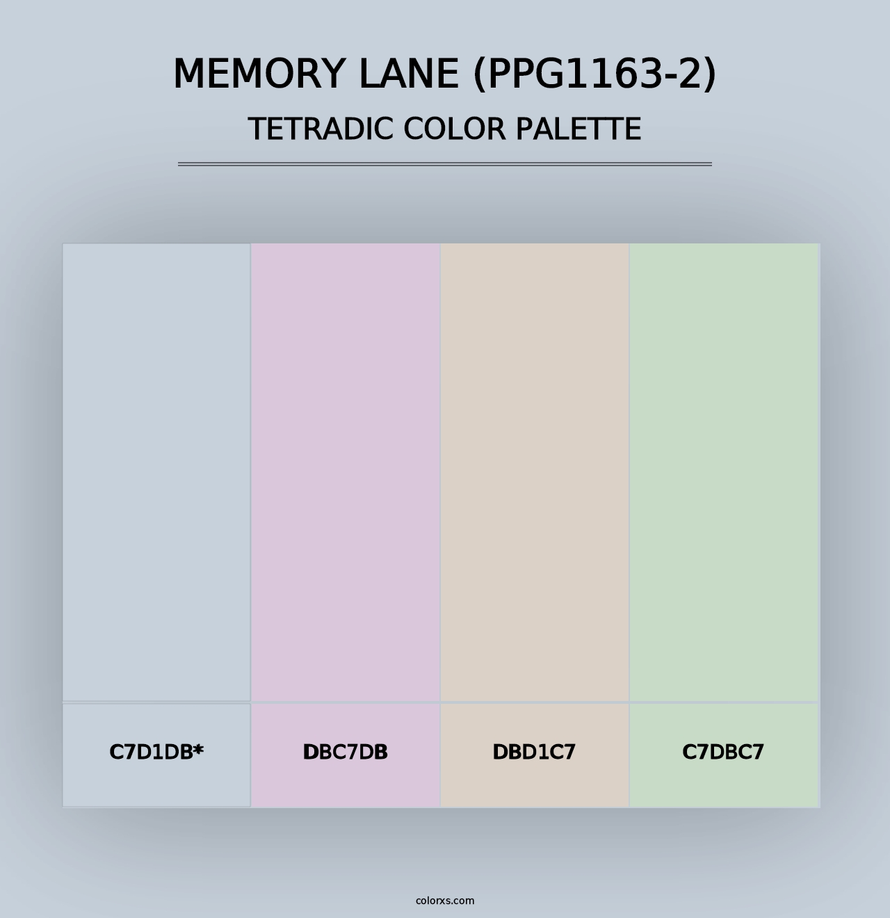 Memory Lane (PPG1163-2) - Tetradic Color Palette